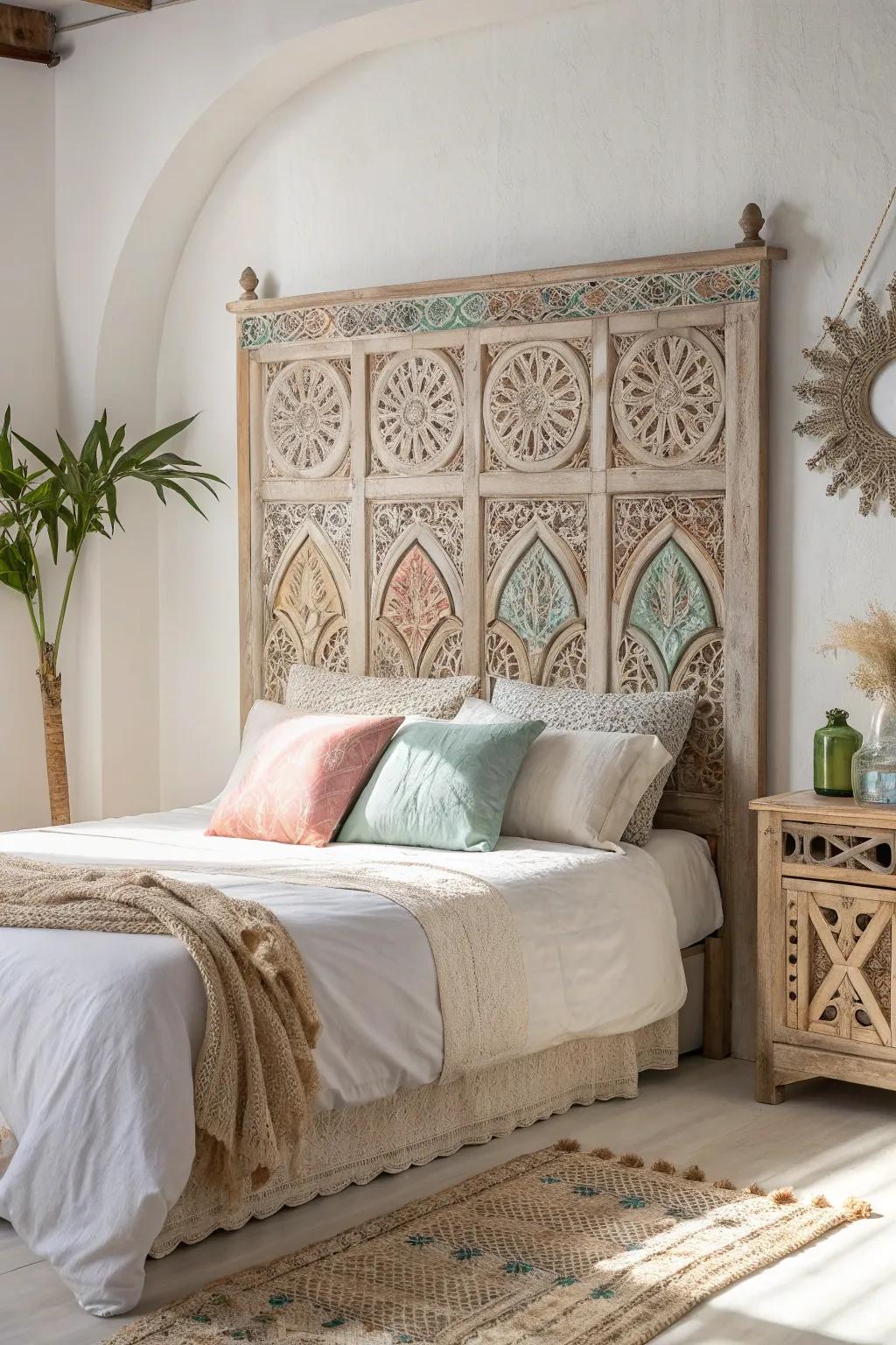 Craft your own dreamy headboard with reclaimed wood to make your bedroom a personalized sanctuary of style and simplicity.