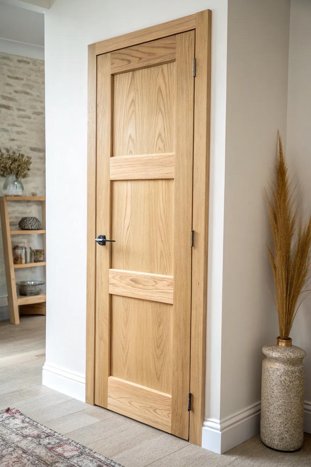 Clean Shaker lines, warm oak grain—an interior door that feels timeless in any room.
