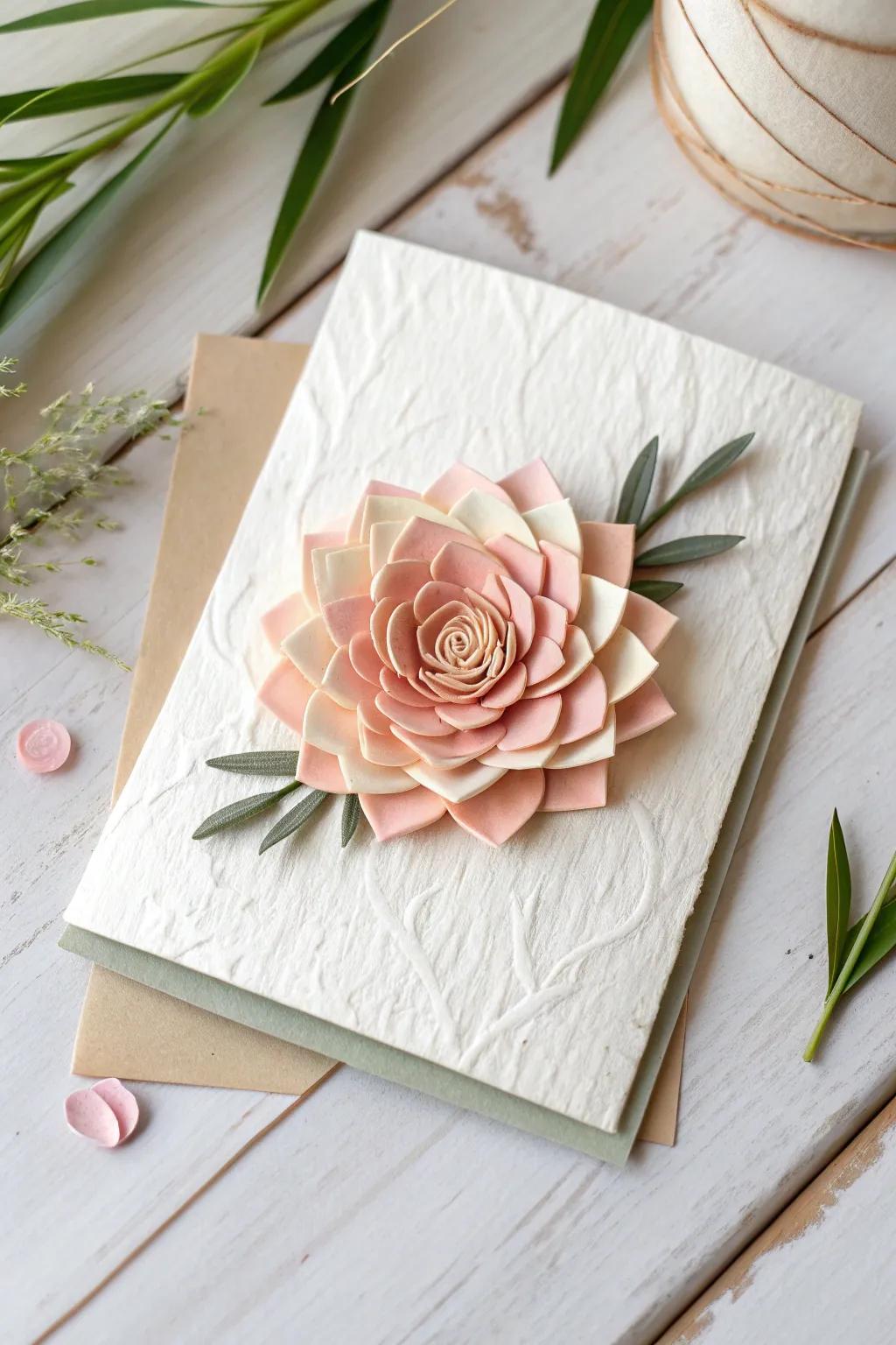 Embrace the charm of nature with delicate paper floral designs for a touch of elegance and simplicity.