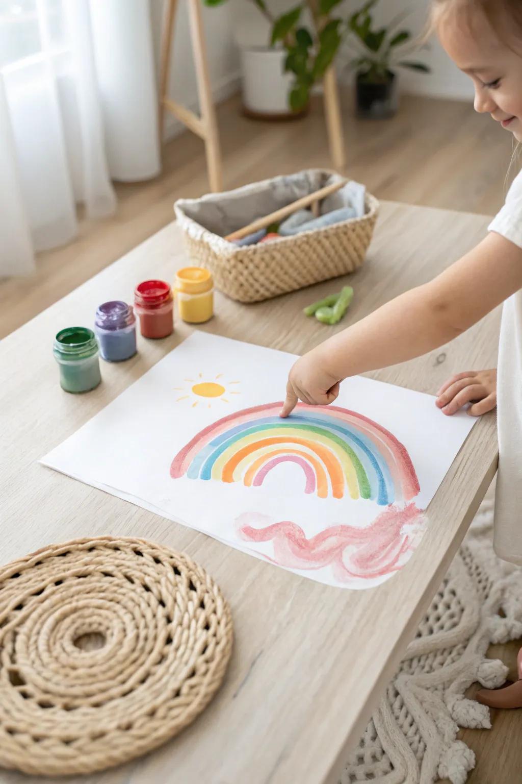 Tiny hands, big imagination: Unleash creativity with finger painting fun!