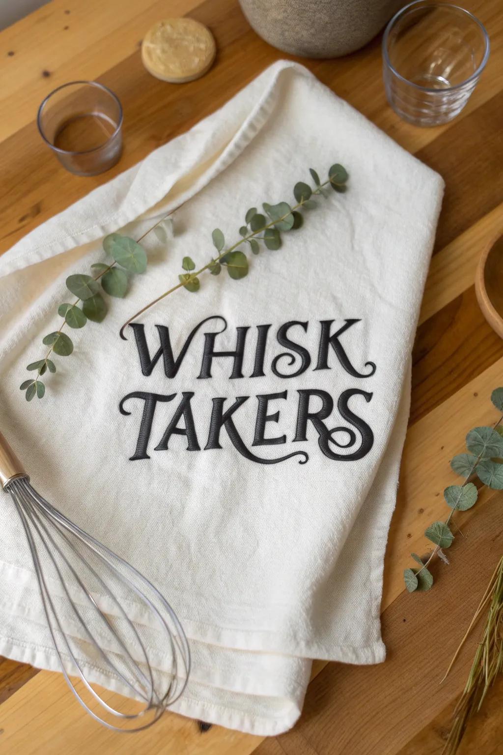 Add a dash of humor to your kitchen with charmingly crafted towels!