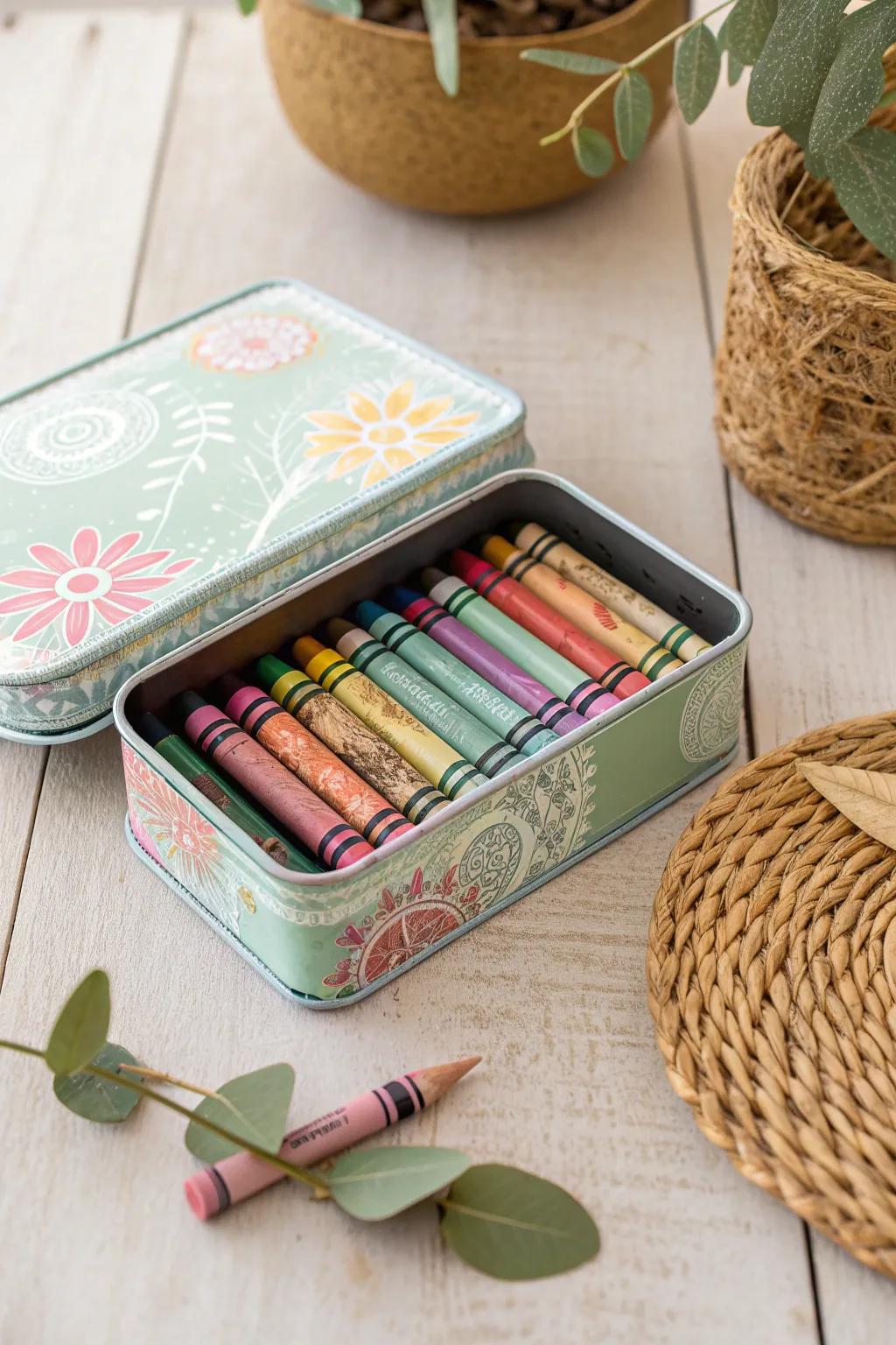 Transform childhood nostalgia into chic crayon storage with a Scandinavian twist!