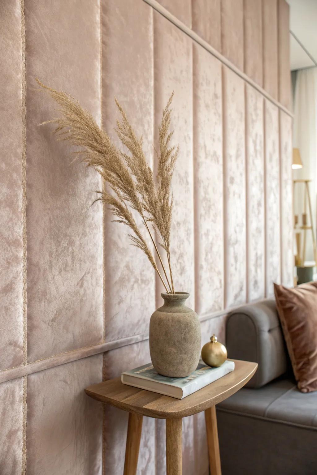 Transform your space with the luxurious texture of a faux suede wall finish—where minimalism meets warmth and elegance.