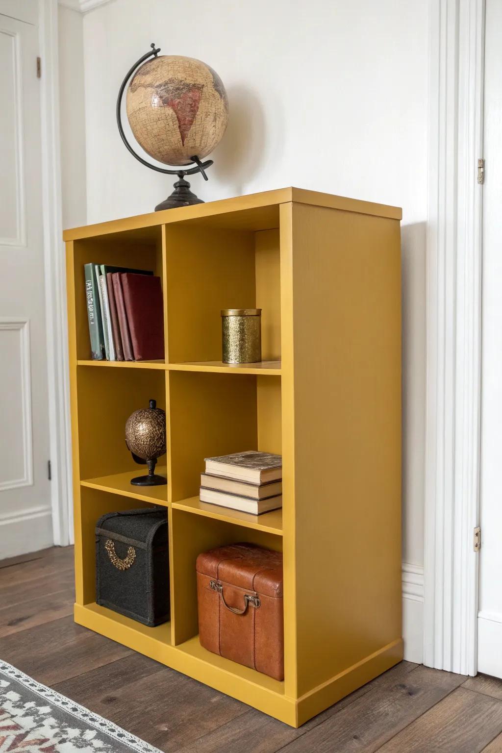 Transform your space with a bold, mustard Kallax—where elegance meets craftsmanship.