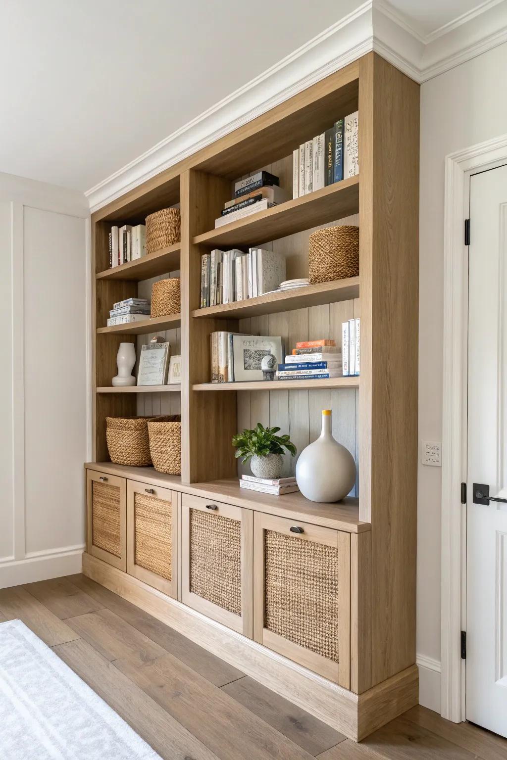 Floor-to-ceiling built-ins that transform your office into a calm, custom-crafted library.
