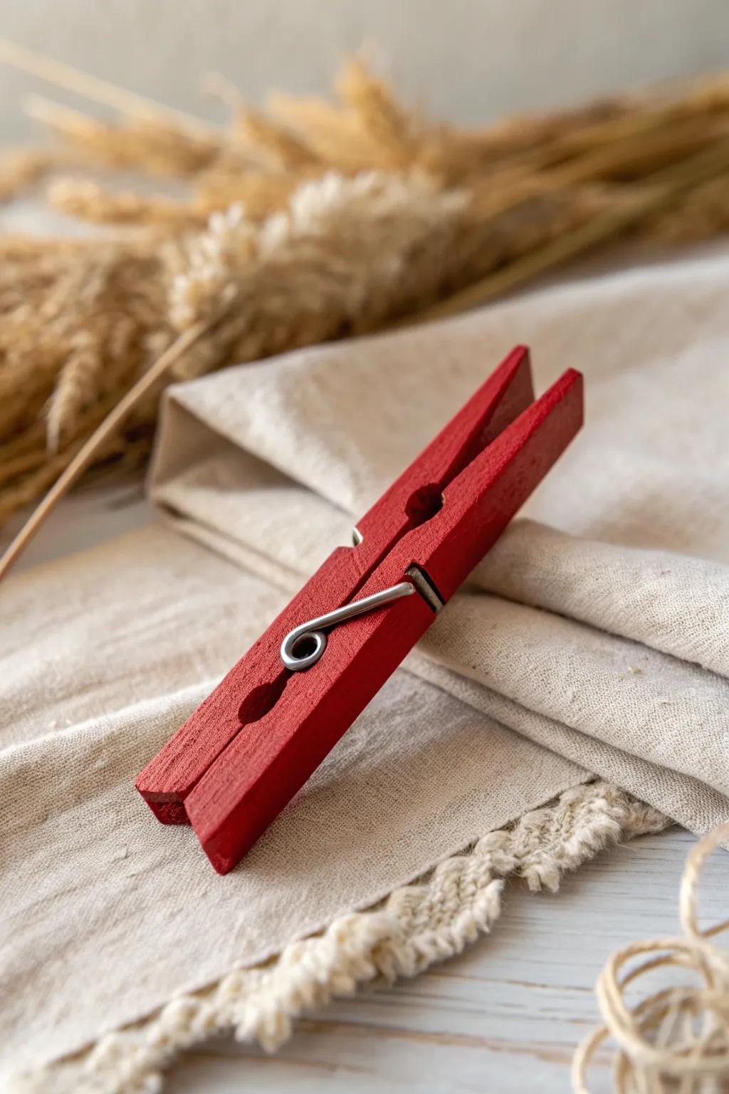 Add a pop of color and joy to your everyday tasks with this beautifully painted clothespin!