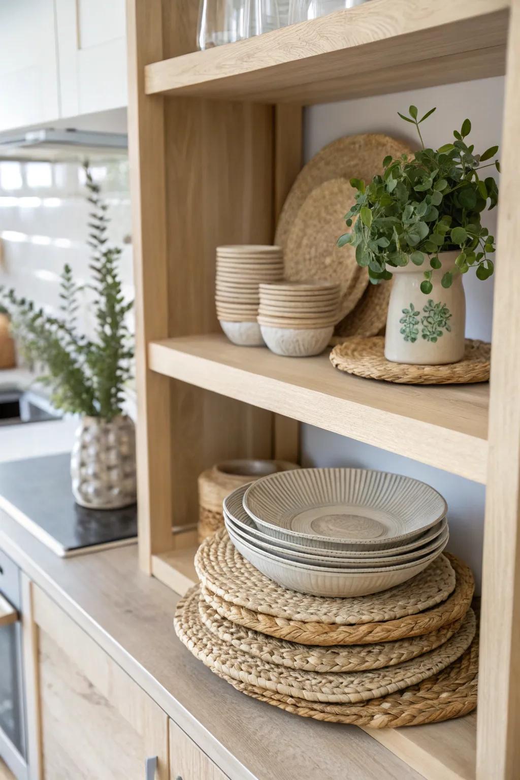 Elevate your dining space with a touch of Scandinavian minimalism and boho charm. 🌿✨ #HomeOrganization #ScandinavianDesign