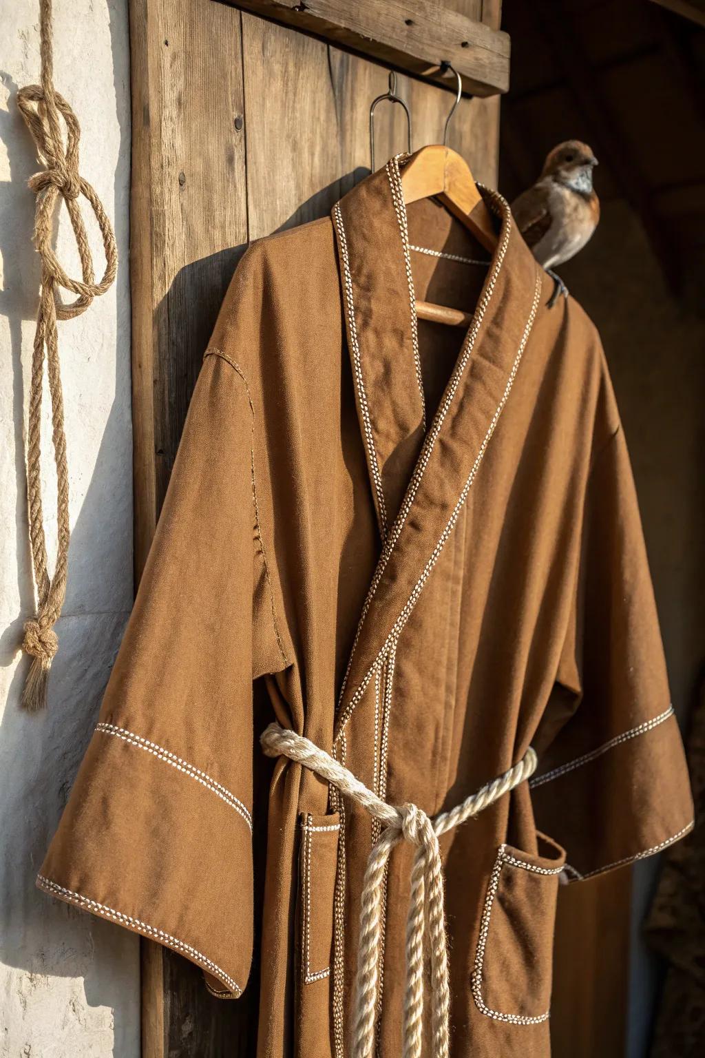 Embrace simplicity with a handcrafted Saint Francis costume, perfect for the little monk in your life.