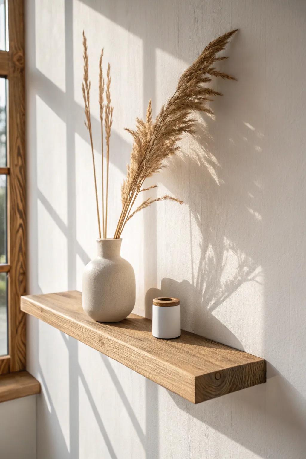 Warm off-white walls + pale oak: the simplest Scandinavian pairing for an airy, cozy feel.