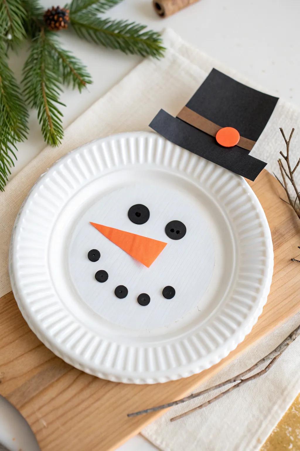 Embrace the charm of simplicity with this delightful paper plate snowman craft, a perfect blend of minimalist and boho aesthetics.