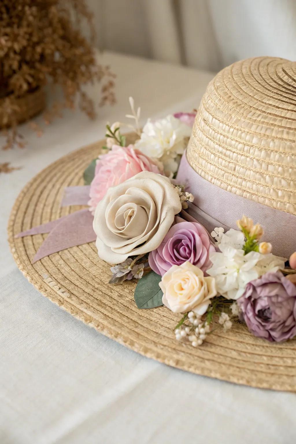 Embrace the beauty of spring with a Floral Fantasy hat—nature's elegance meets minimalist design.