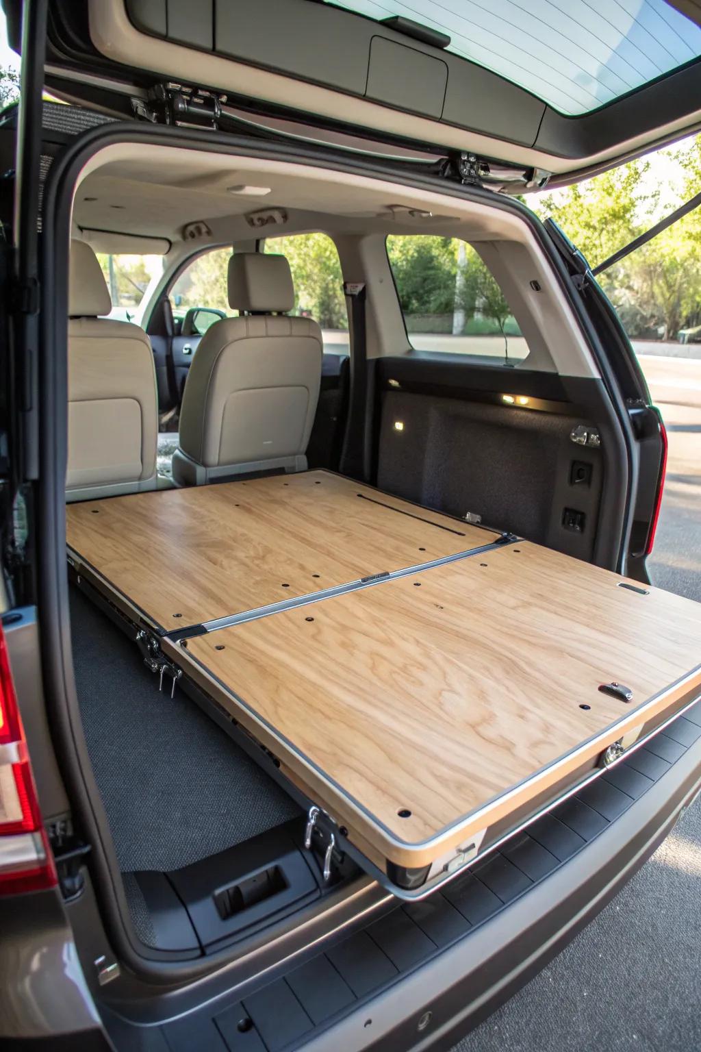 Elevate your camping experience with a foldable sleeping platform that combines style and practicality.