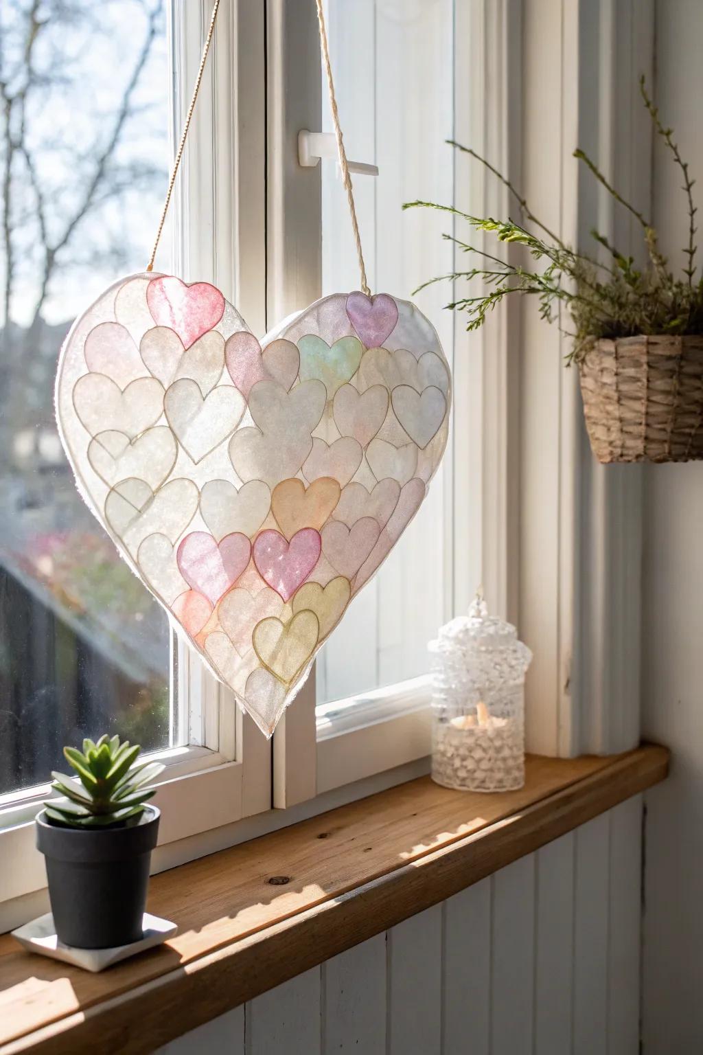 Capture the essence of sunlight with a handcrafted wax paper sun catcher, perfect for adding a touch of minimalist charm to your home.