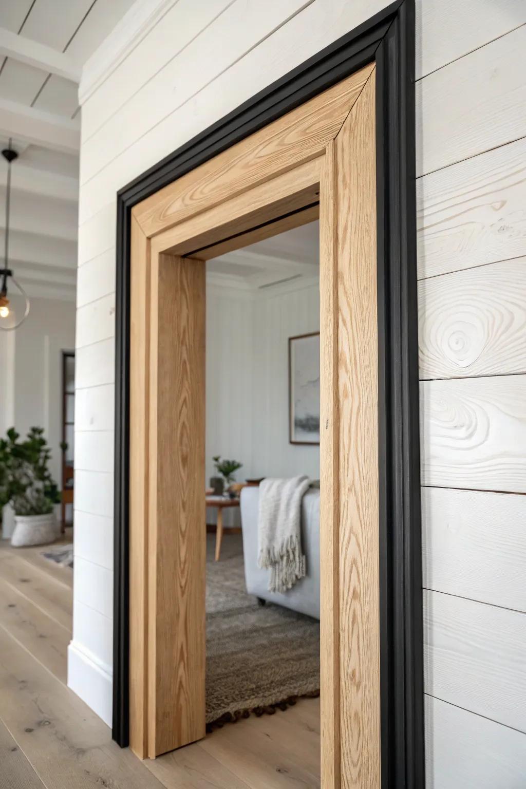 Matte black trim on white walls makes every doorway look crisp, crafted, and instantly high-end.