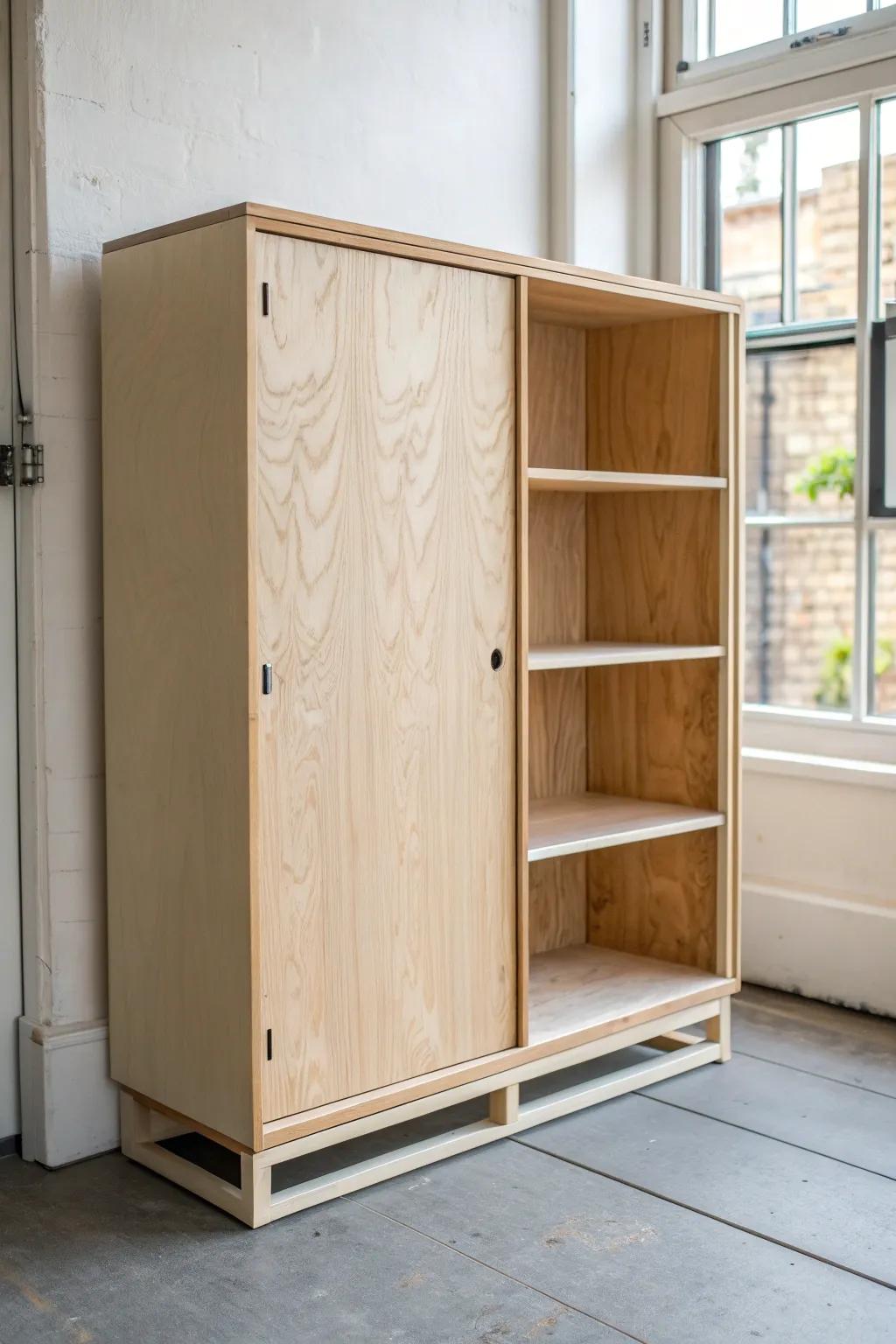 Modular birch plywood cabinet unit—clean, flexible storage that grows with your workshop.