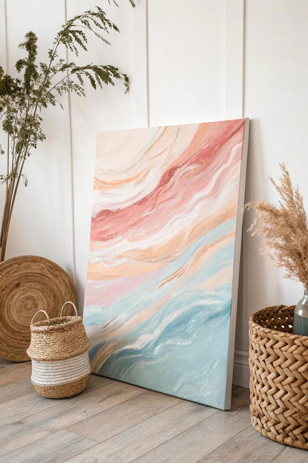 Embrace the beauty of simplicity with abstract color fields that speak volumes in soft hues.