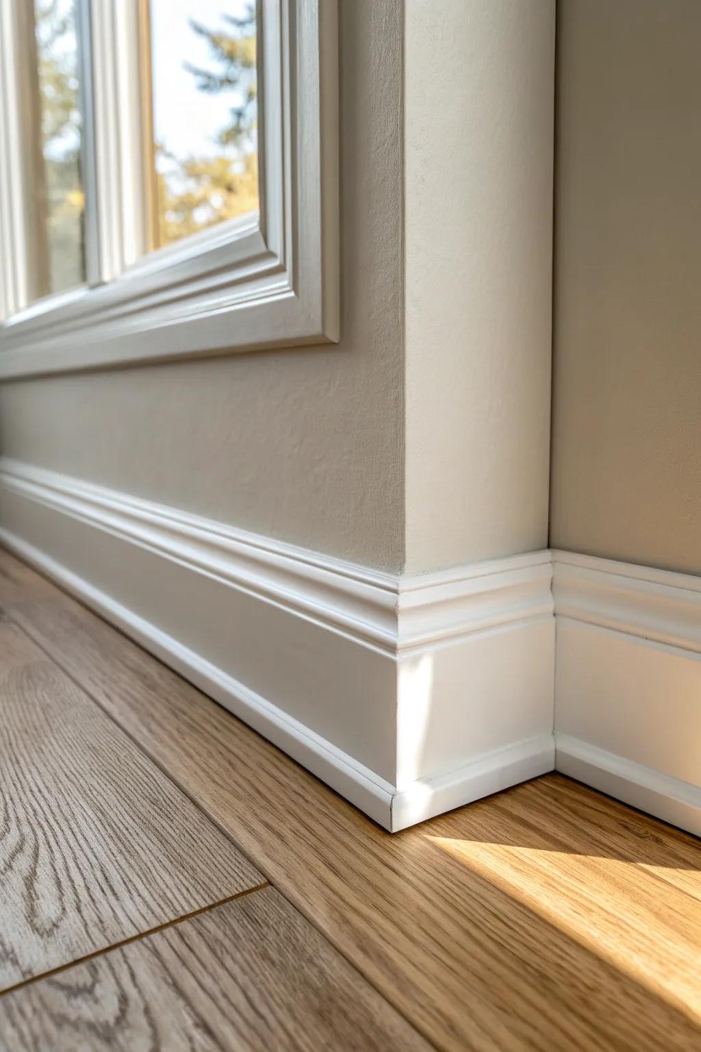 Paint baseboards one shade darker for a calm, tonal frame that subtly defines every room.