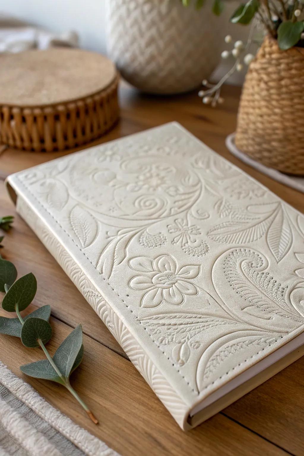 Elevate your book covers with the beauty of embossed designs, where simplicity meets sophistication.
