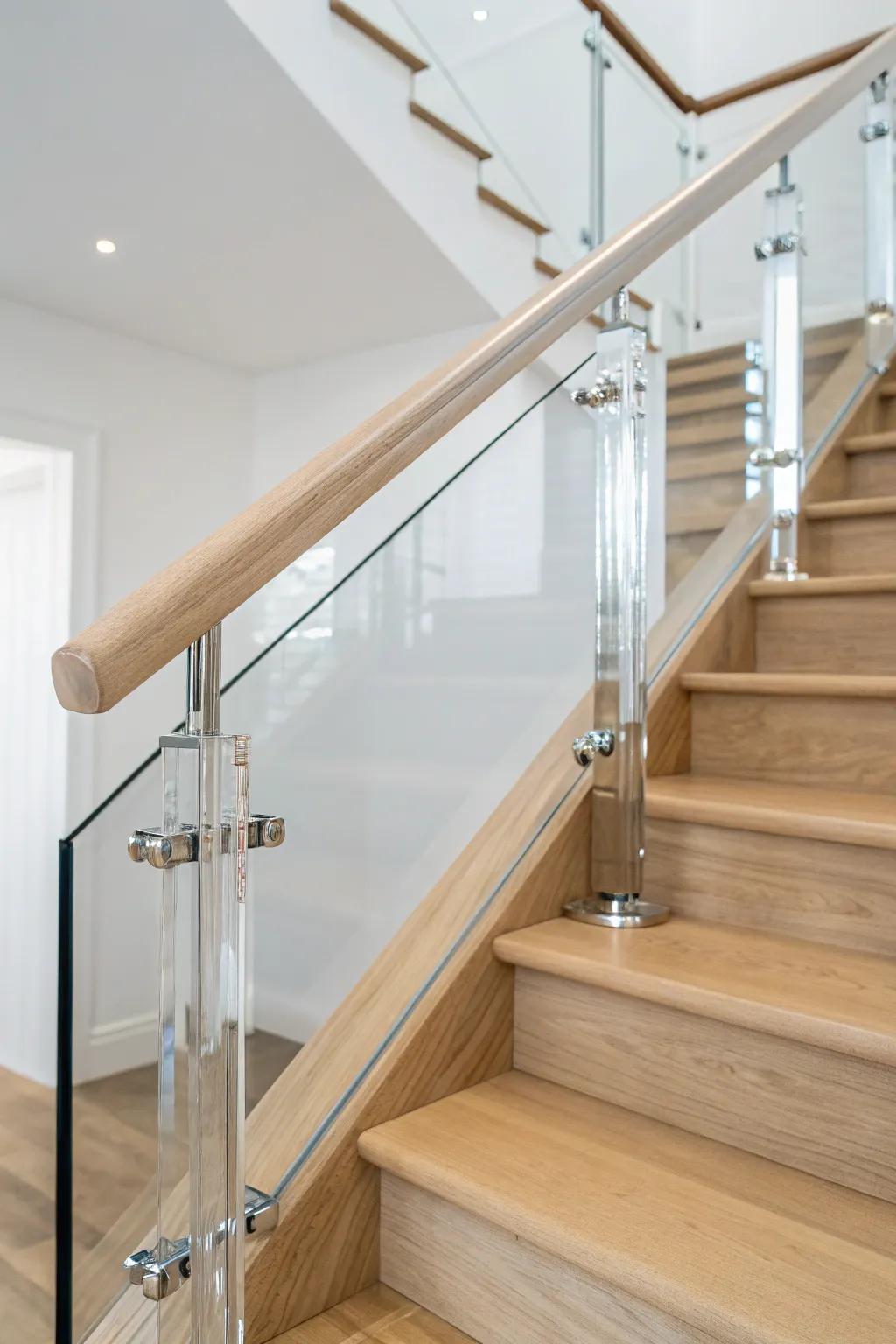 Elevate your space with the elegance of acrylic handrails—where style meets transparency.