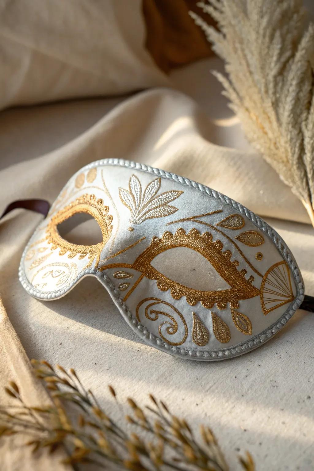 Shine bright at night events with this exquisite, handcrafted eye mask.