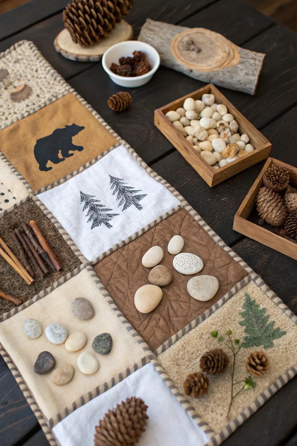Embark on a tactile adventure with a handcrafted story collage, where textures tell the tale.