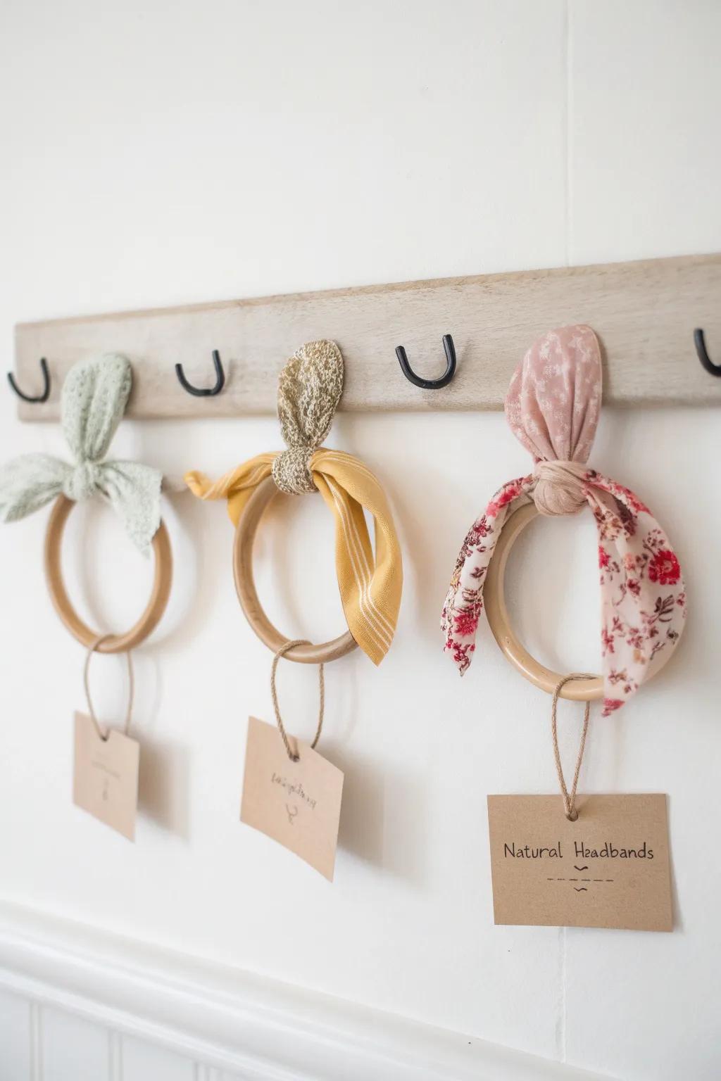 Organize in style with Scandinavian-inspired headband hooks, blending minimalism with a boho touch.