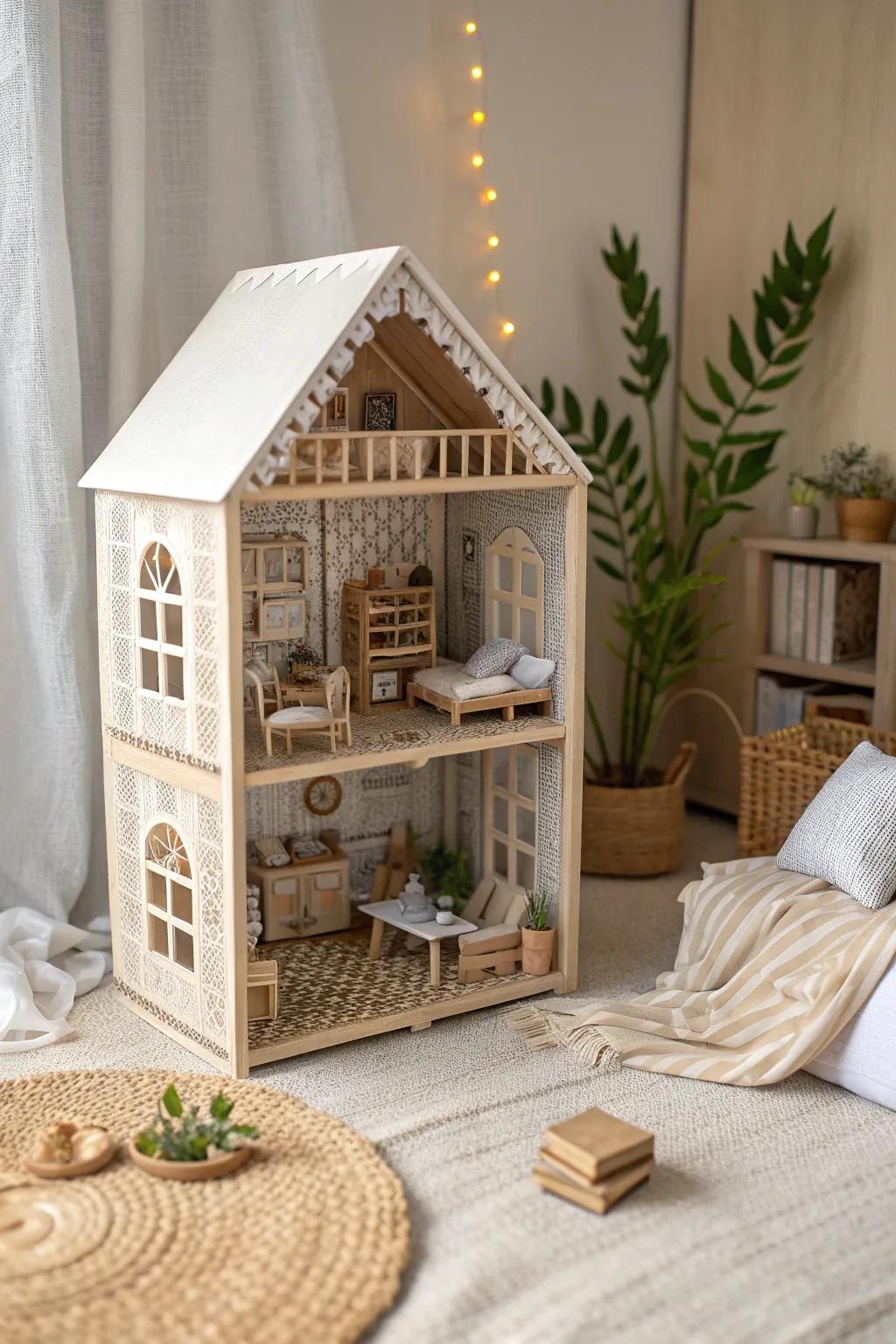 Transform a simple shoebox into a delightful dollhouse, where creativity meets sustainability.