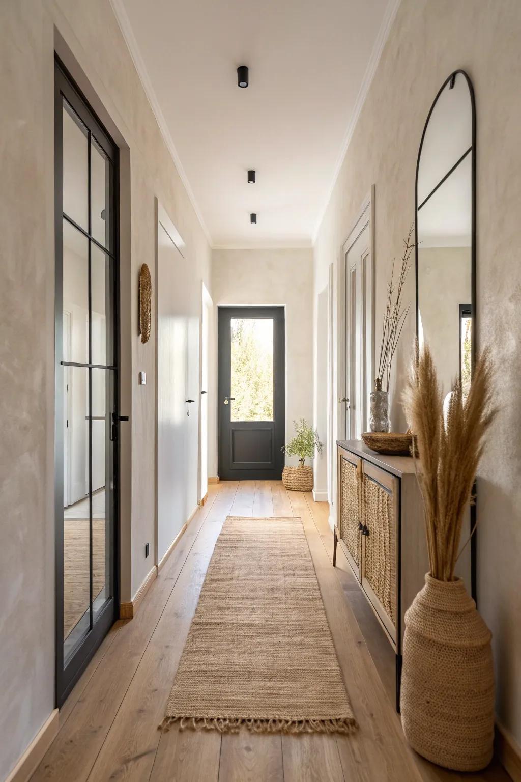 A full-length mirror door cover that hides a safe room entrance in plain, beautiful sight.