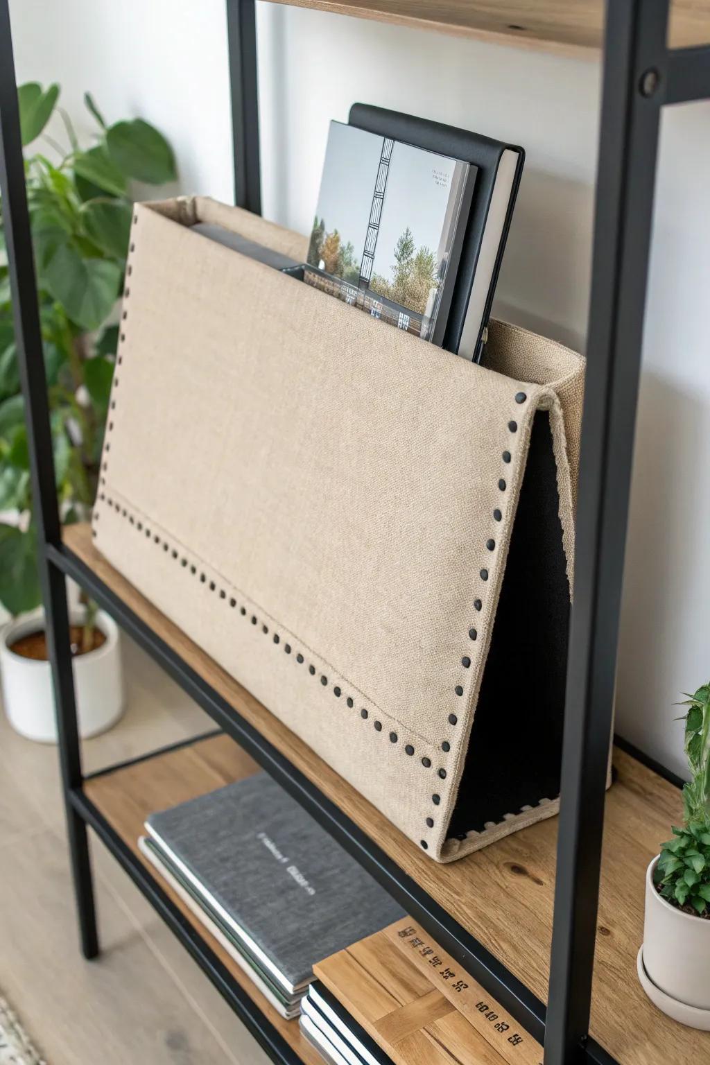 Magnetic fabric panel covers—clean linen, hidden magnets, instant snap-on access.