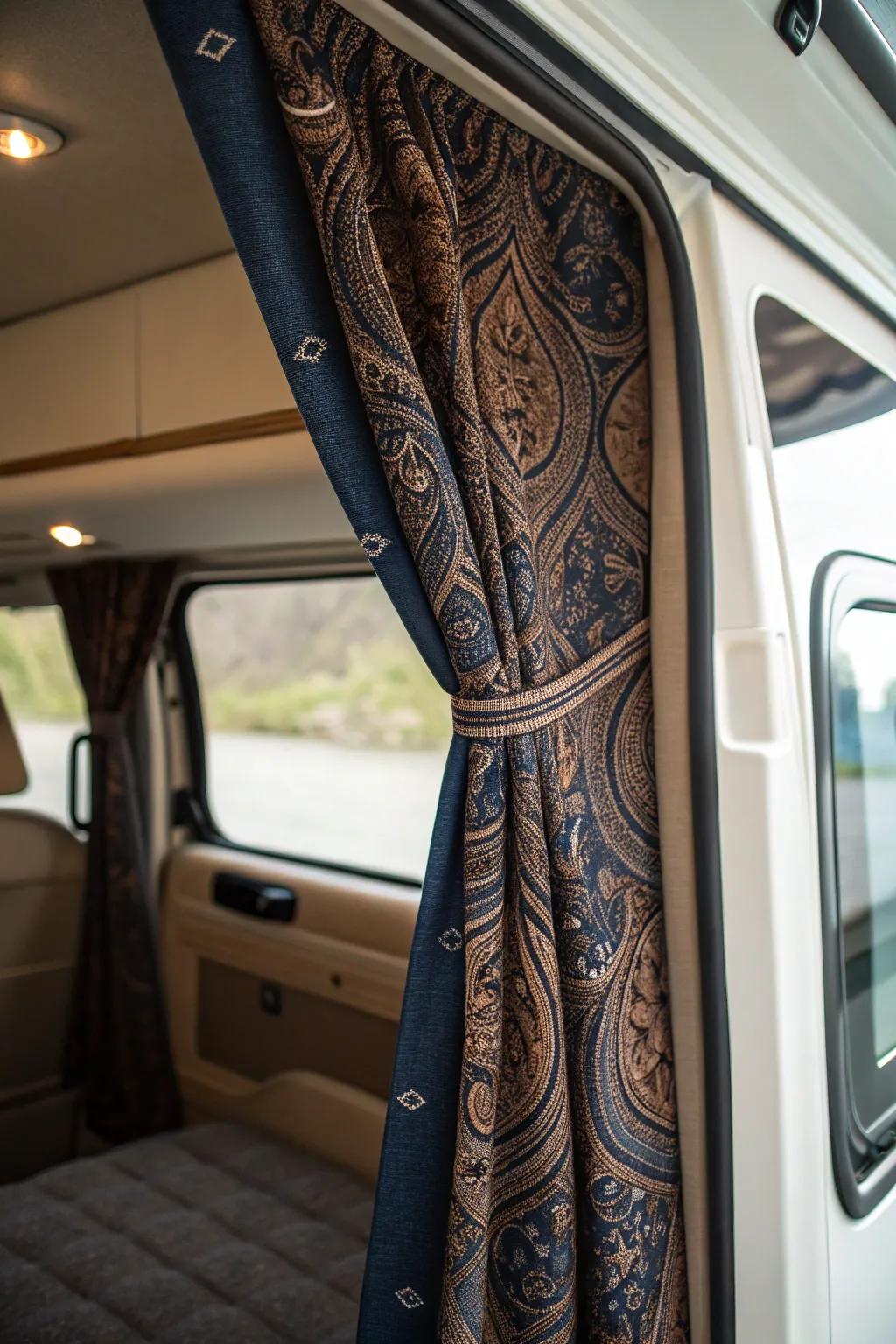 Elevate your SUV camper with bespoke curtains that combine style and function.