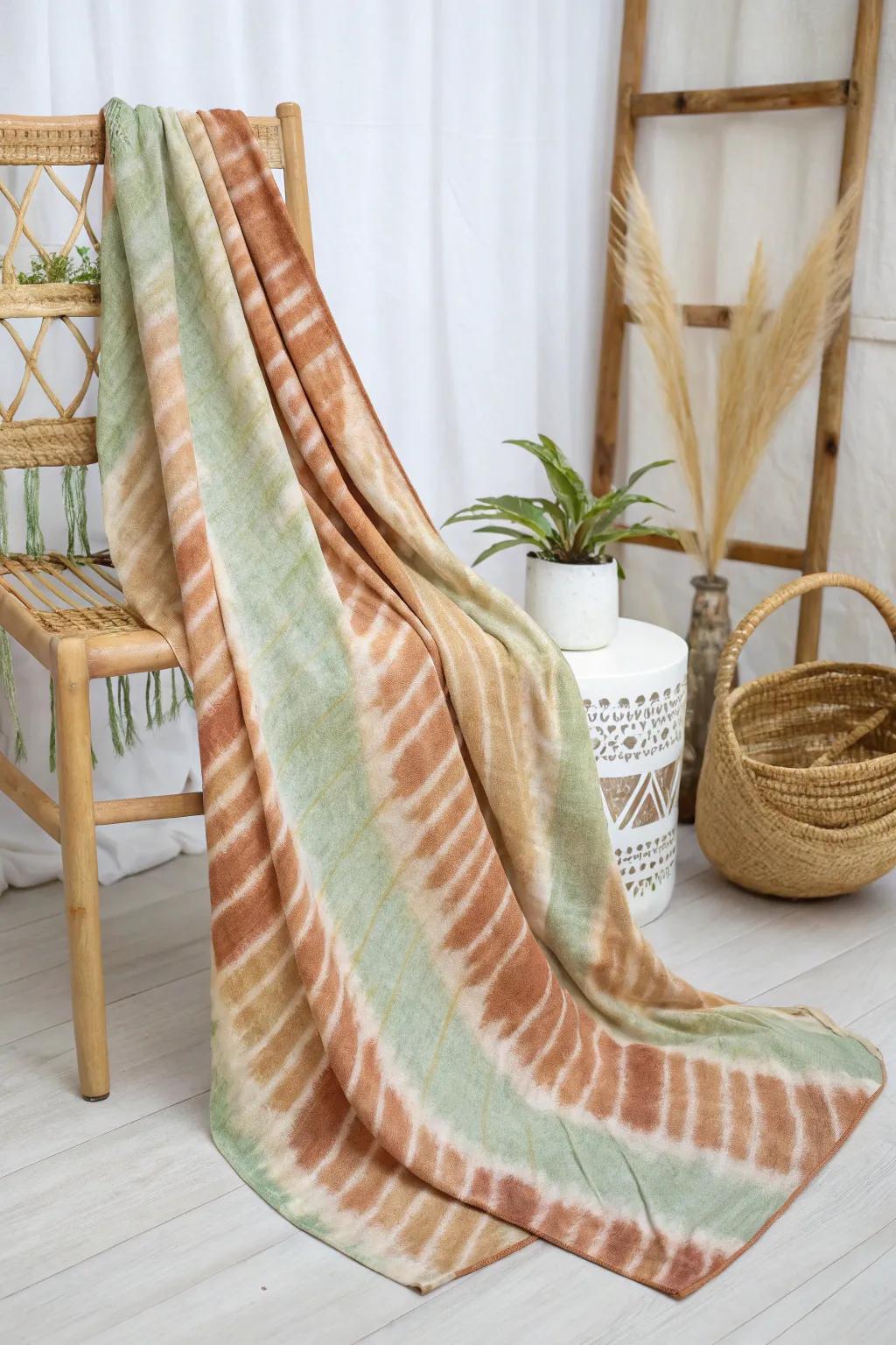 Elevate your style with diagonal elegance: a minimalist twist on classic tie-dye.