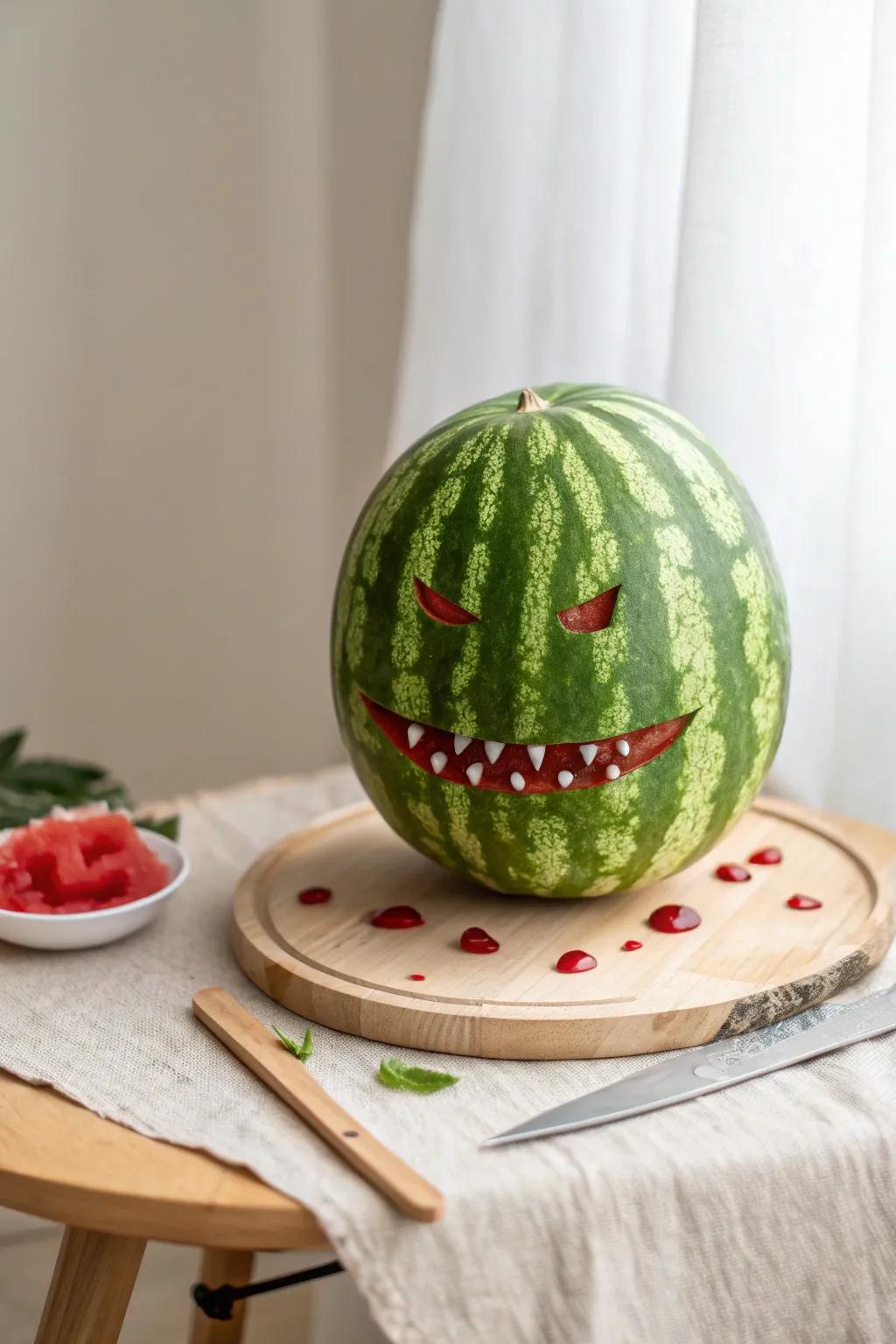 Embrace the spooky season with a fang-tastic touch of elegance: the Vampire Watermelon!