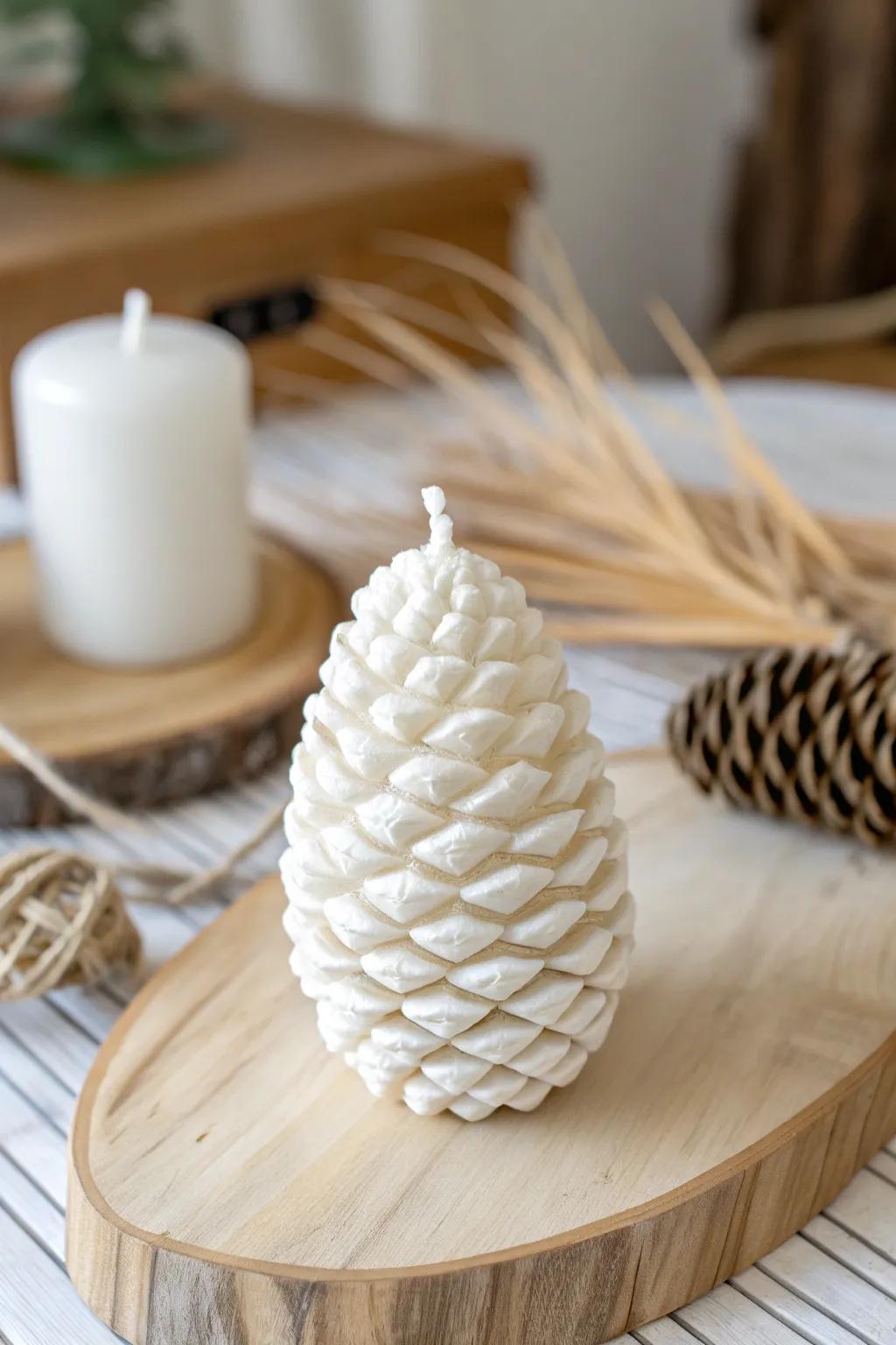 Embrace the warmth of simplicity with wax-dipped pinecones — a touch of rustic elegance for your home.