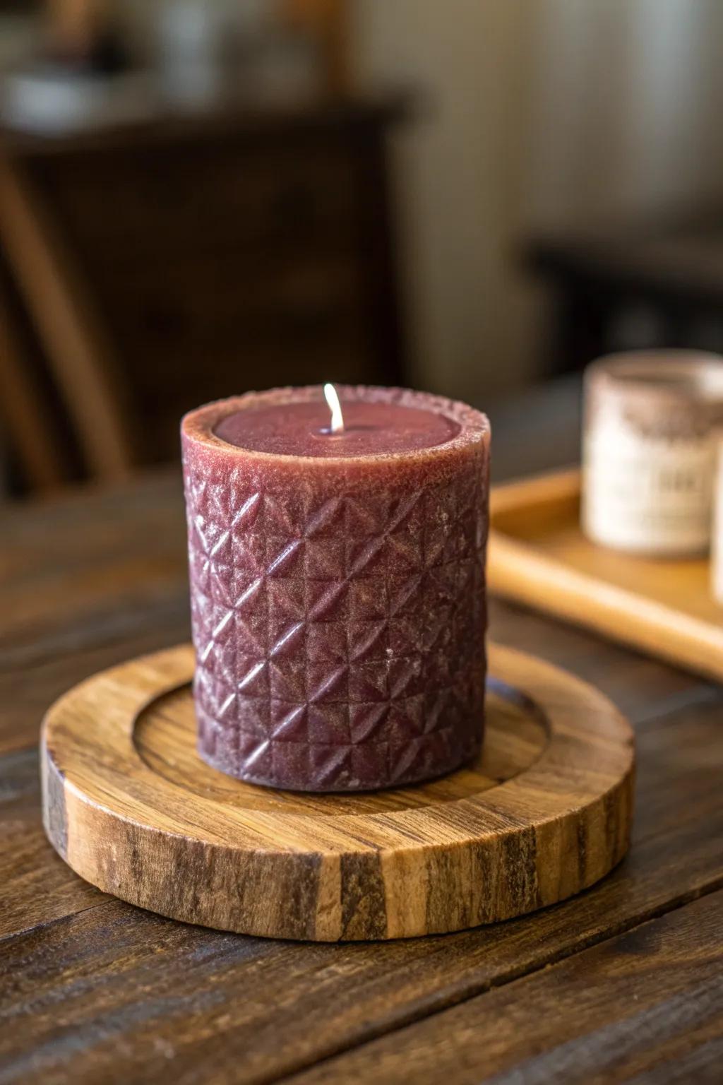 Elevate his space with the perfect pairing: a handcrafted candle and matching coaster.