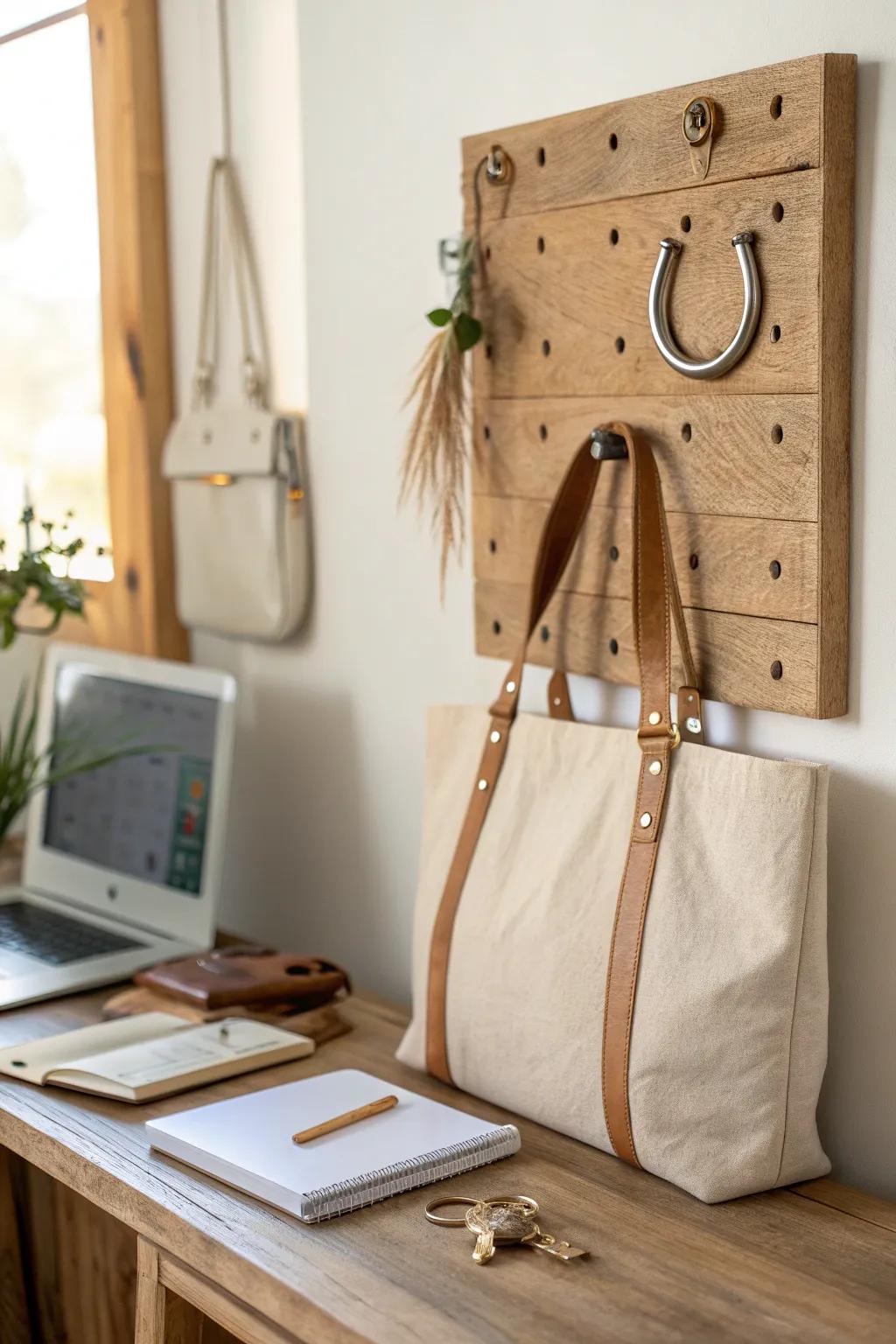 A simple horseshoe hook adds instant western charm—perfect for bags and headphones.