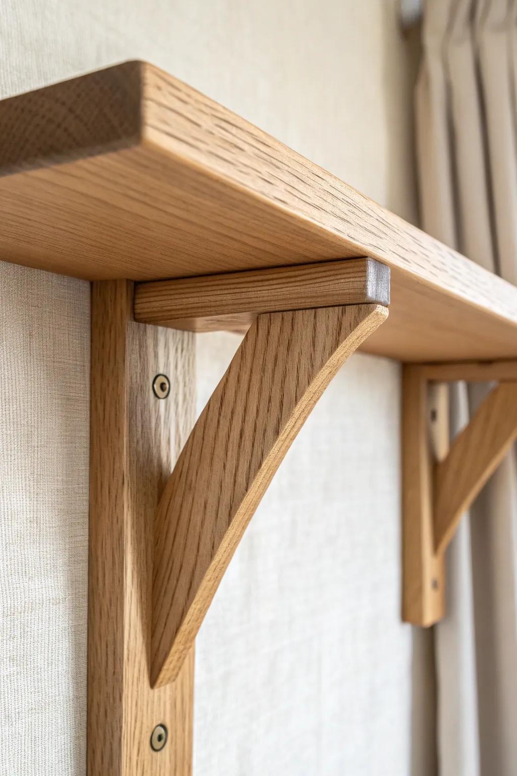 Sliding dovetail shelf bracket—clean Scandinavian lines, locked-in strength, handmade warmth.