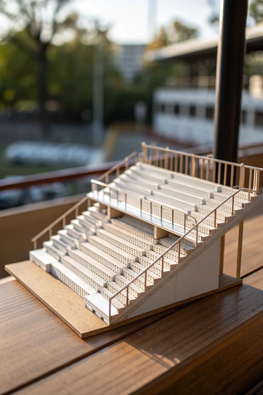 Craft your own mini bleachers for a unique baseball field Valentine box.