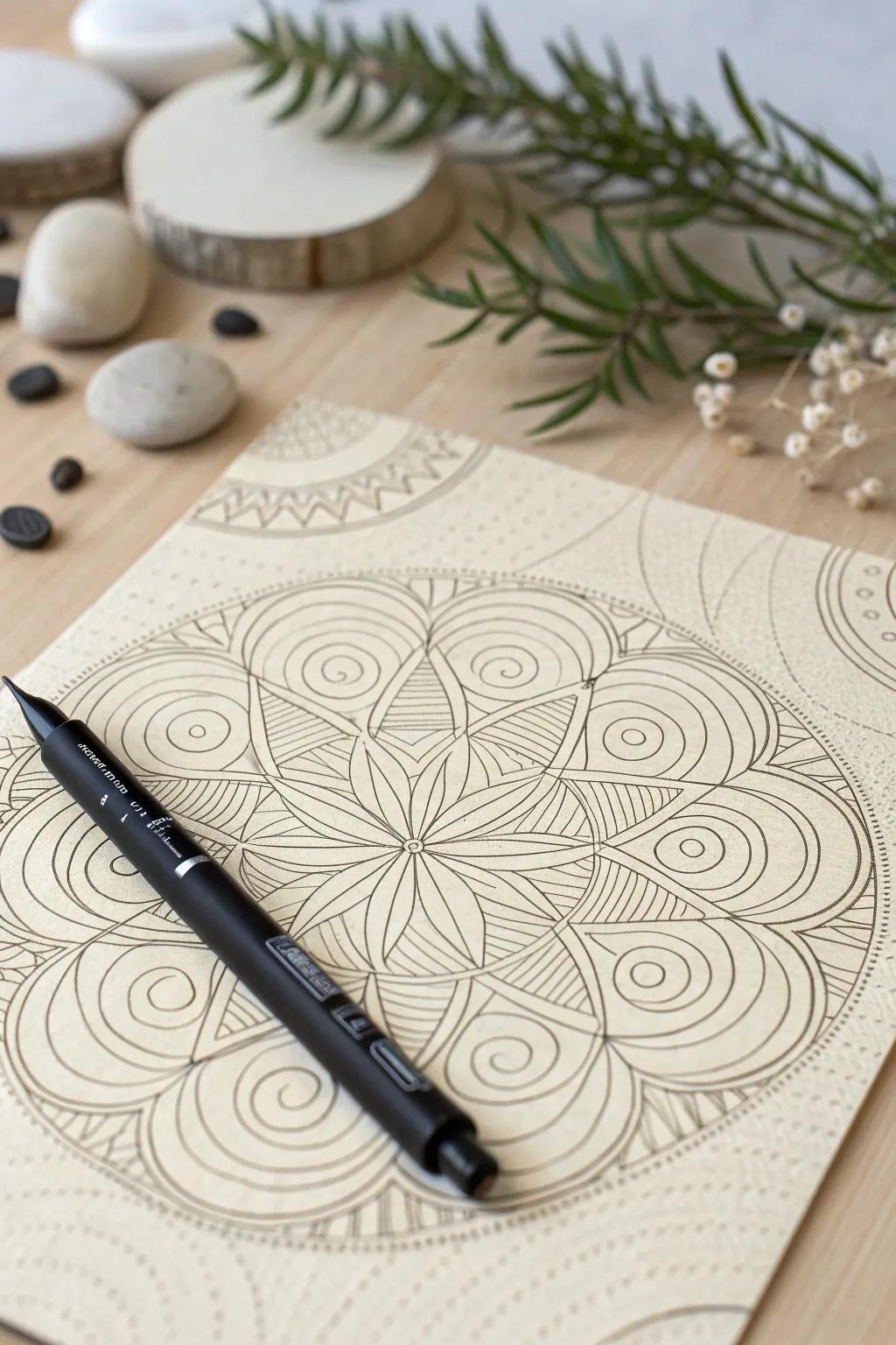 Find your zen with intricate doodles that blend simplicity and beauty. #ZenDoodles #MindfulArt
