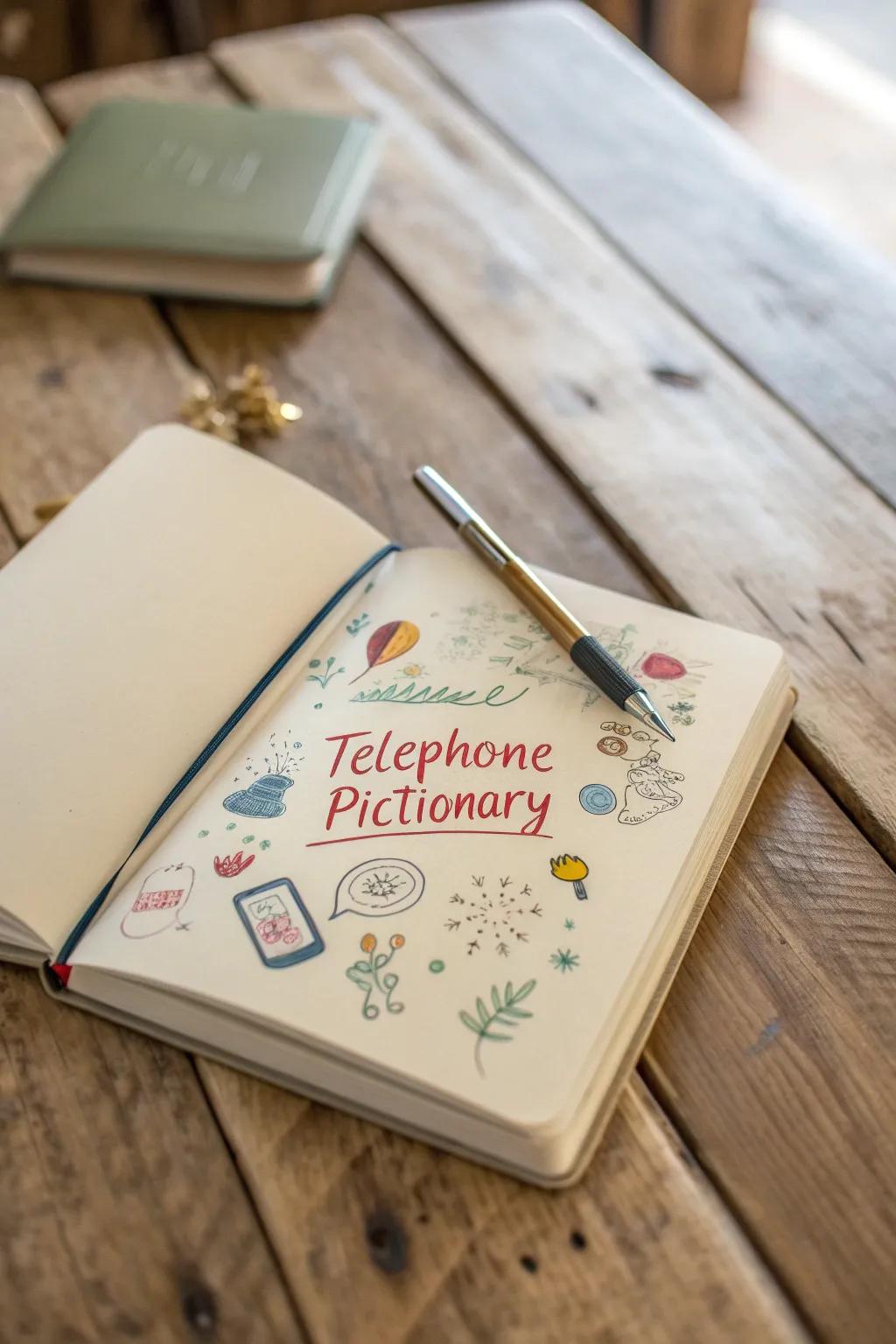 Unleash your creativity with Telephone Pictionary—a perfect mix of drawing and guessing for a fun-filled evening!