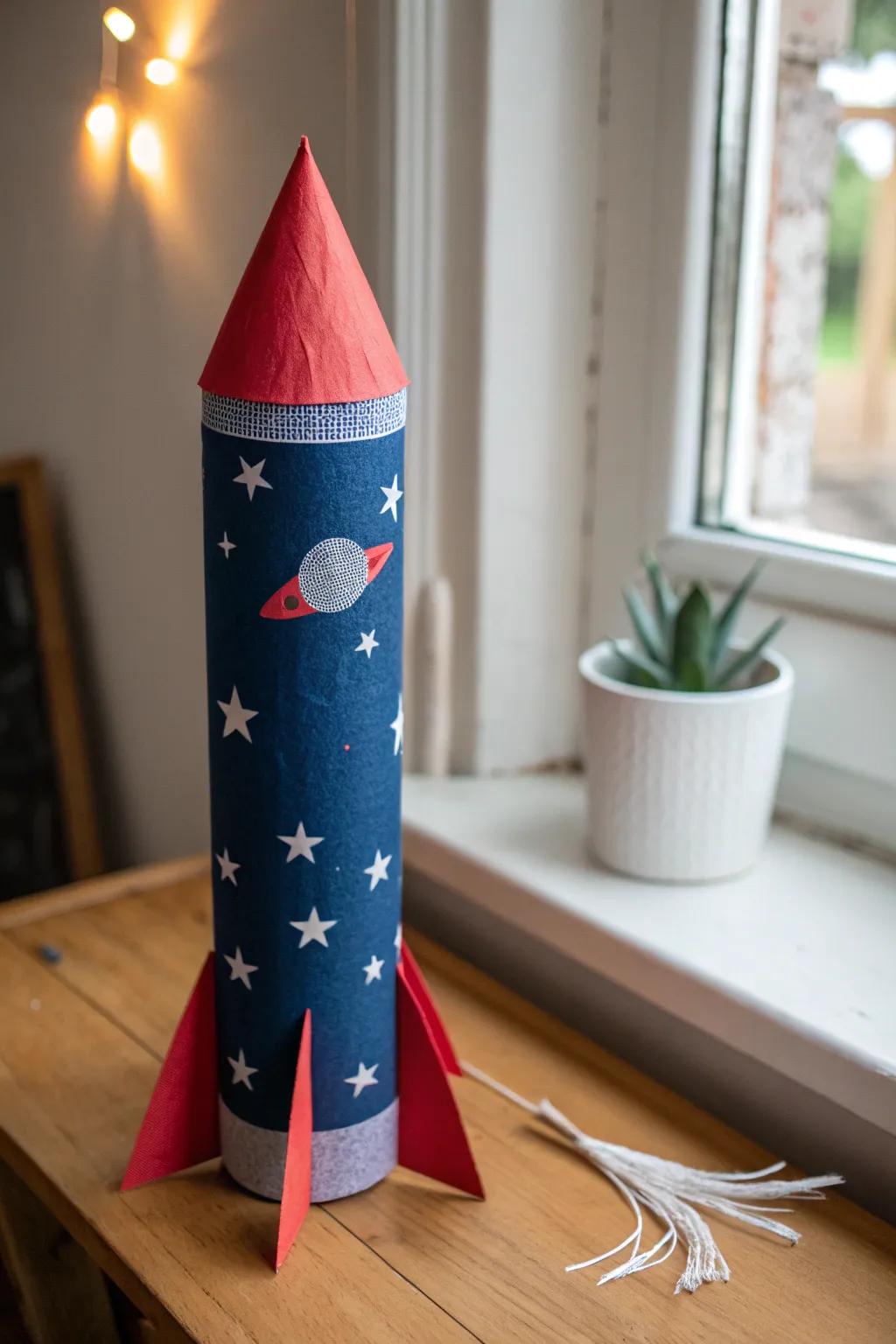 Launch creativity with eco-friendly paper roll rockets: where simplicity meets imagination!