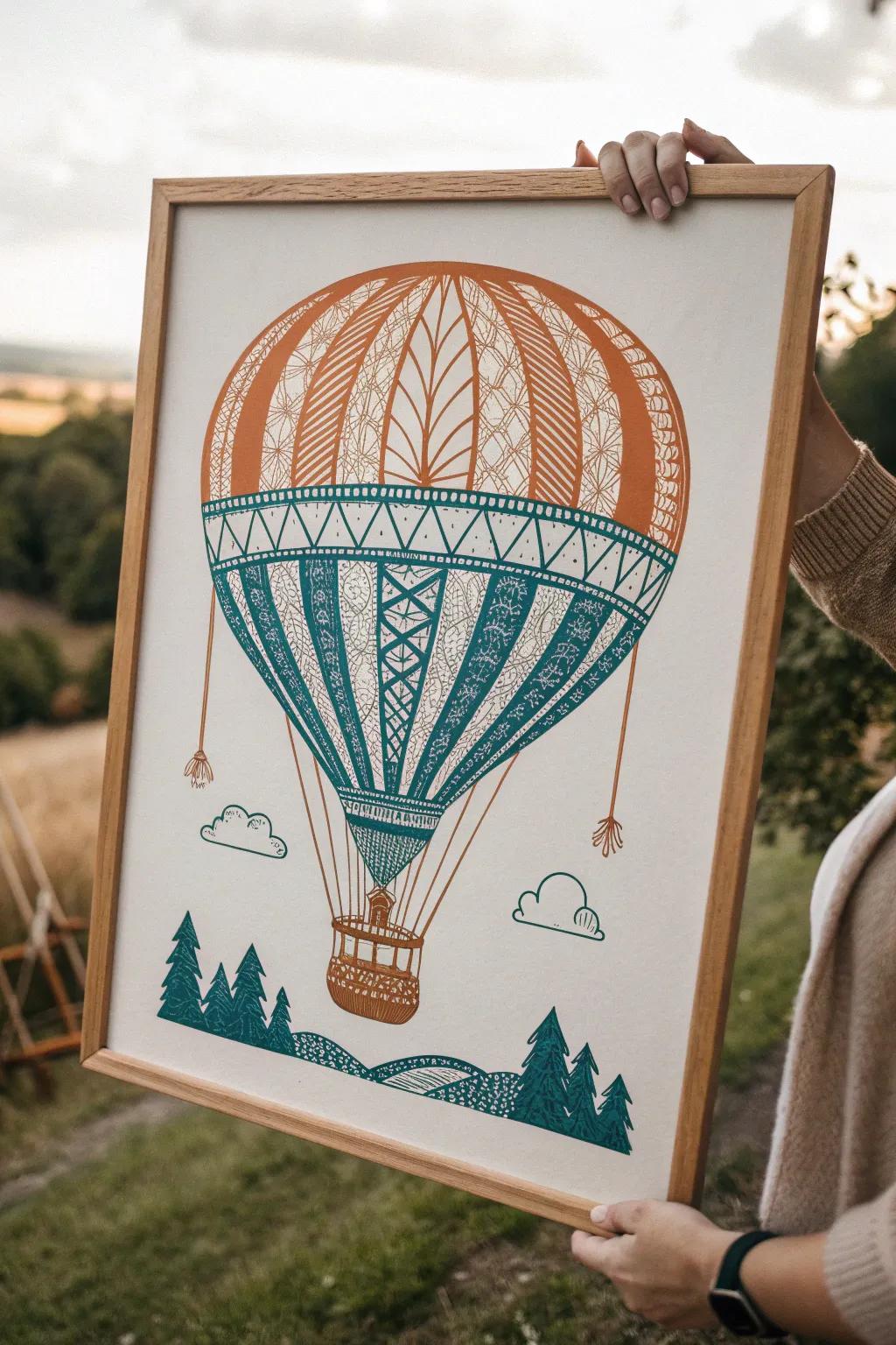 Elevate your art with vintage airship elegance.