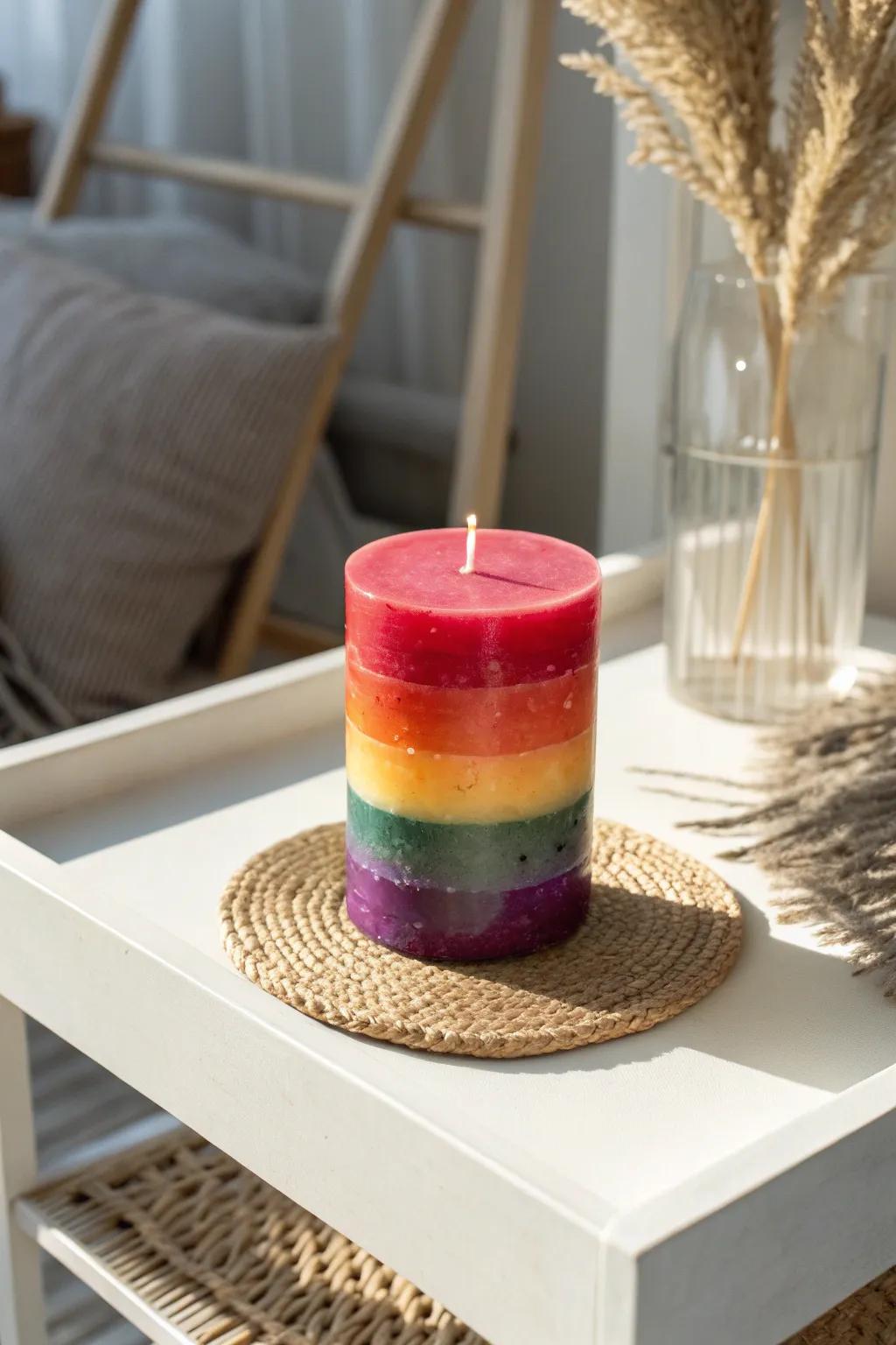 Illuminate your space with a touch of rainbow magic—where craftsmanship meets vibrant simplicity.