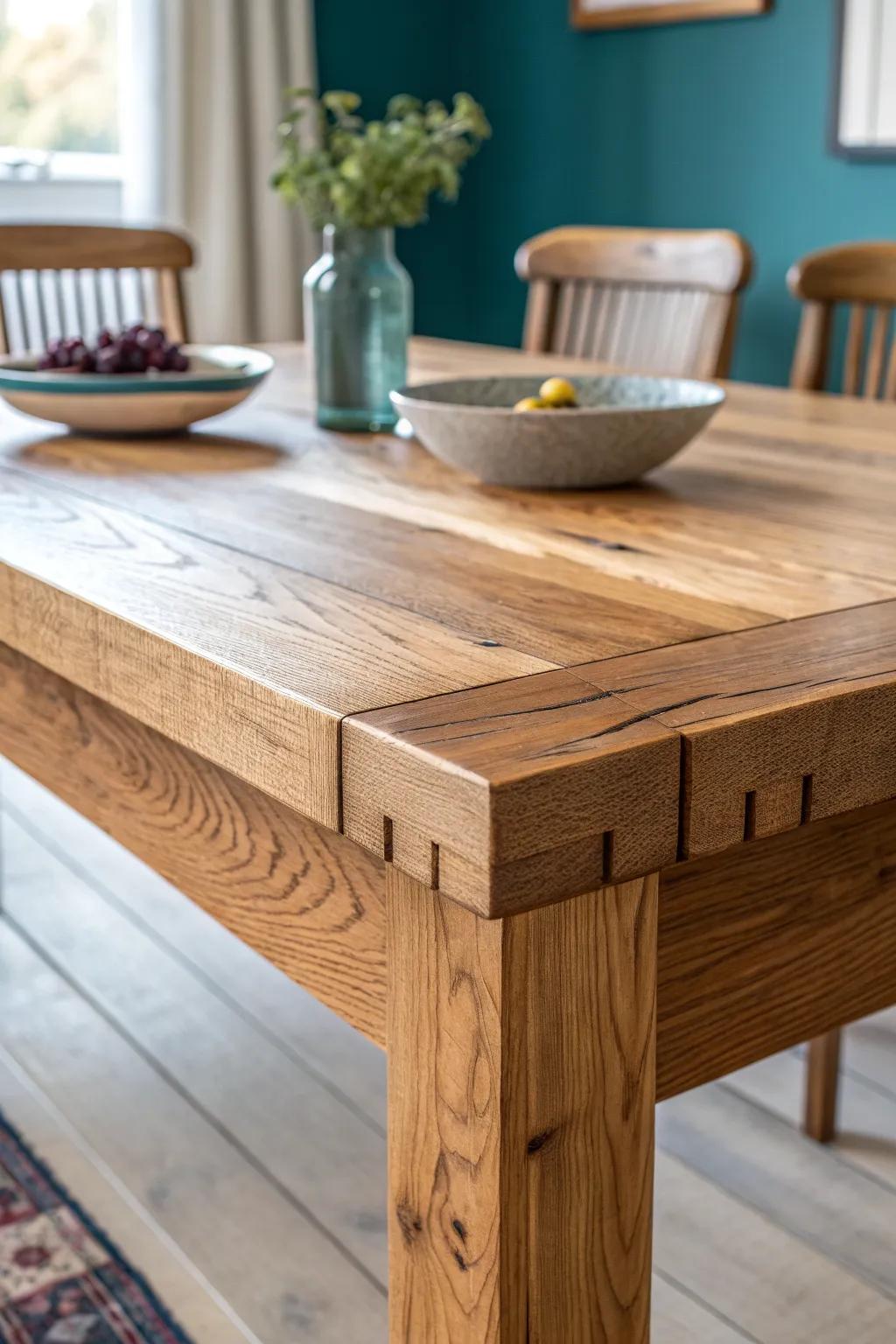 Breadboard ends frame the grain beautifully—rustic, tidy, and full of old-world charm.