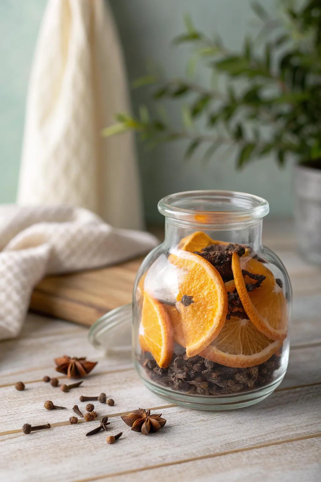 Embrace the season with a spicy citrus blend that warms the soul and invites guests with its sweet aroma.