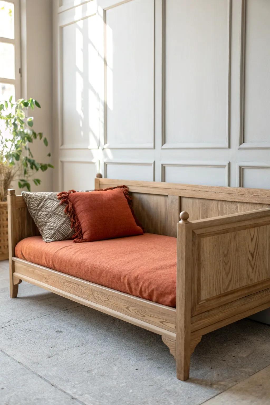 Turn a spare headboard into the cutest low-profile pet daybed—simple, cozy, upcycled.
