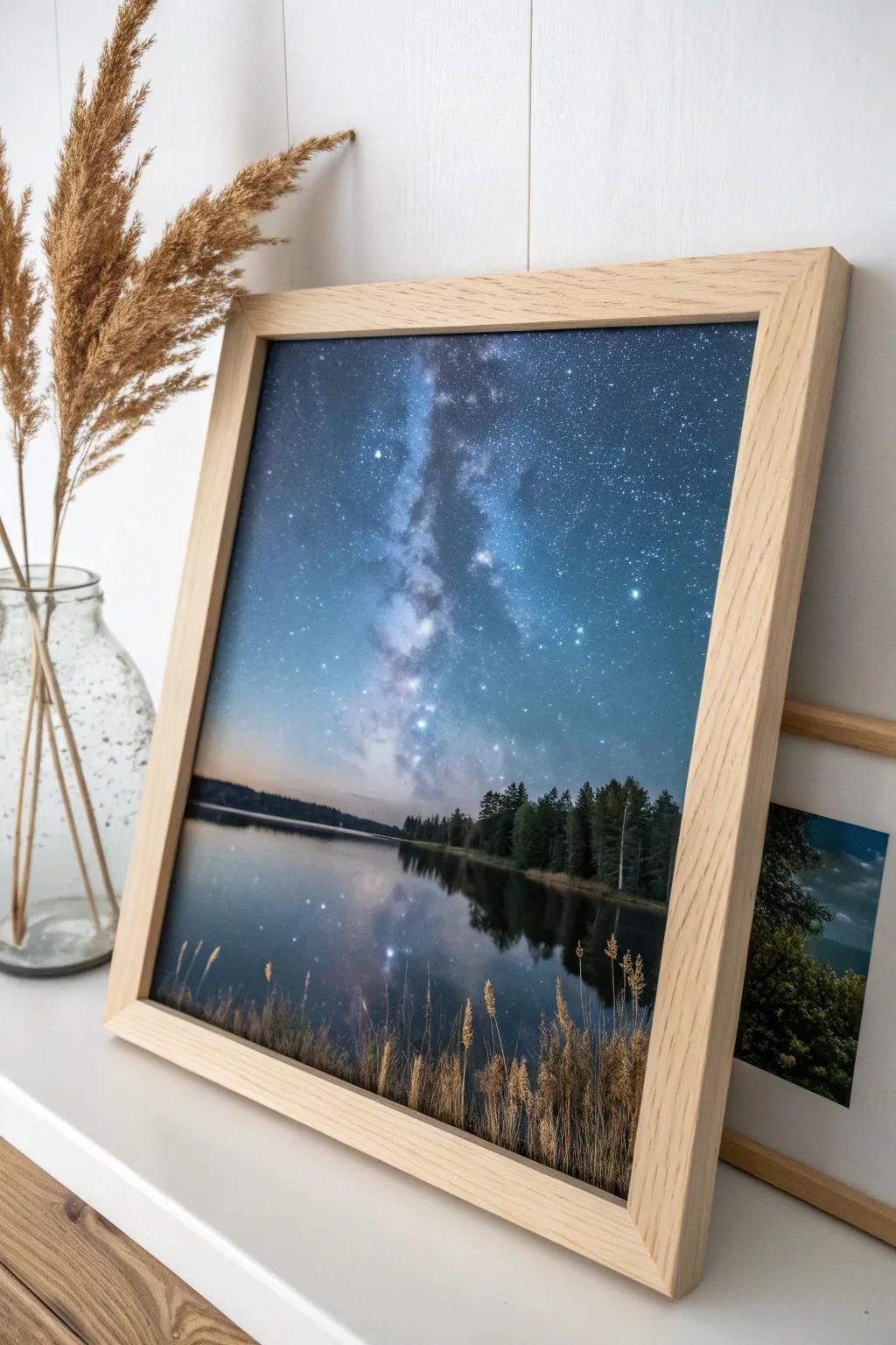 Bring the serenity of a starry night to your home with this minimalist canvas painting.✨