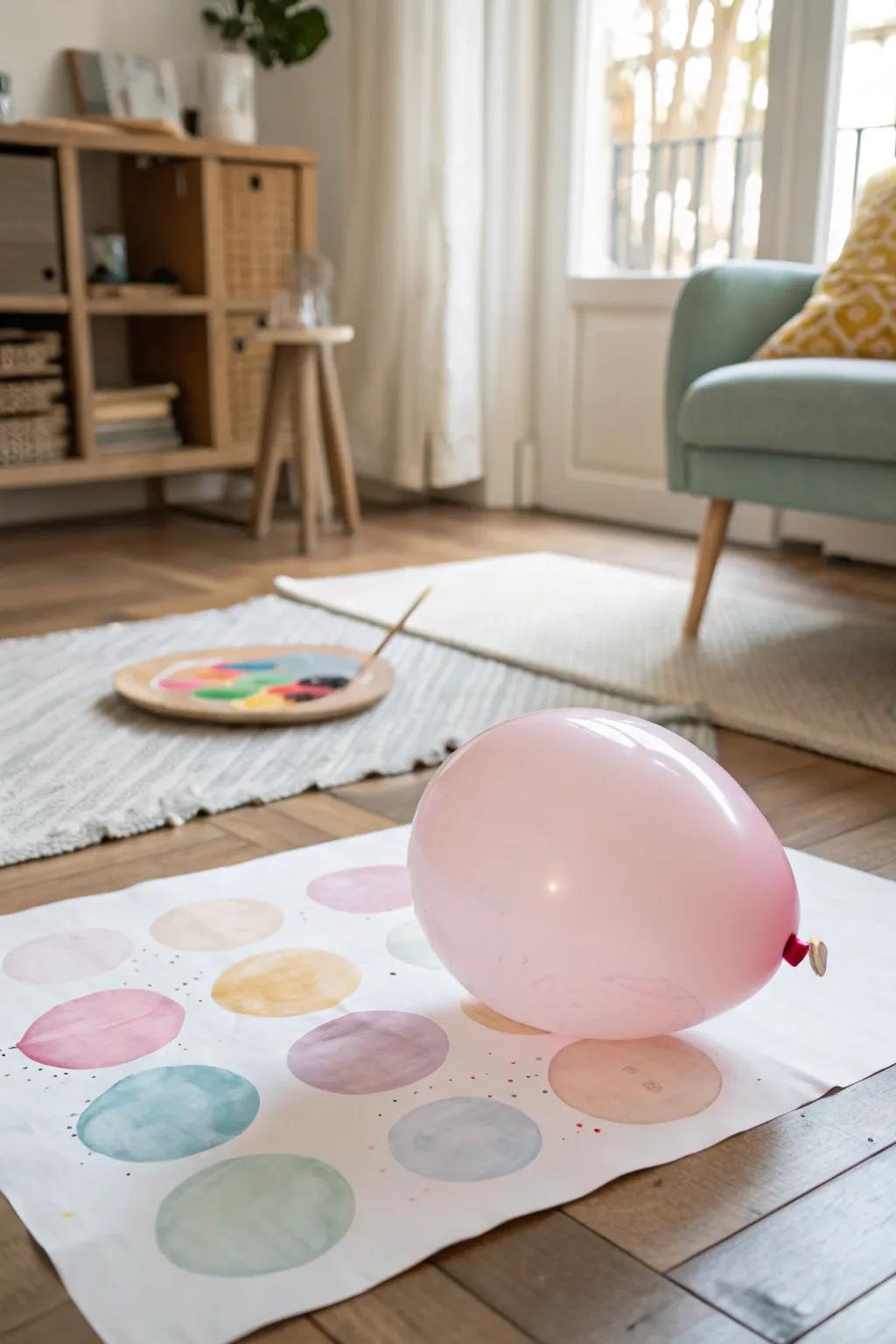 Discover the joy of Balloon Painting: Where simplicity meets creativity in a splash of color.