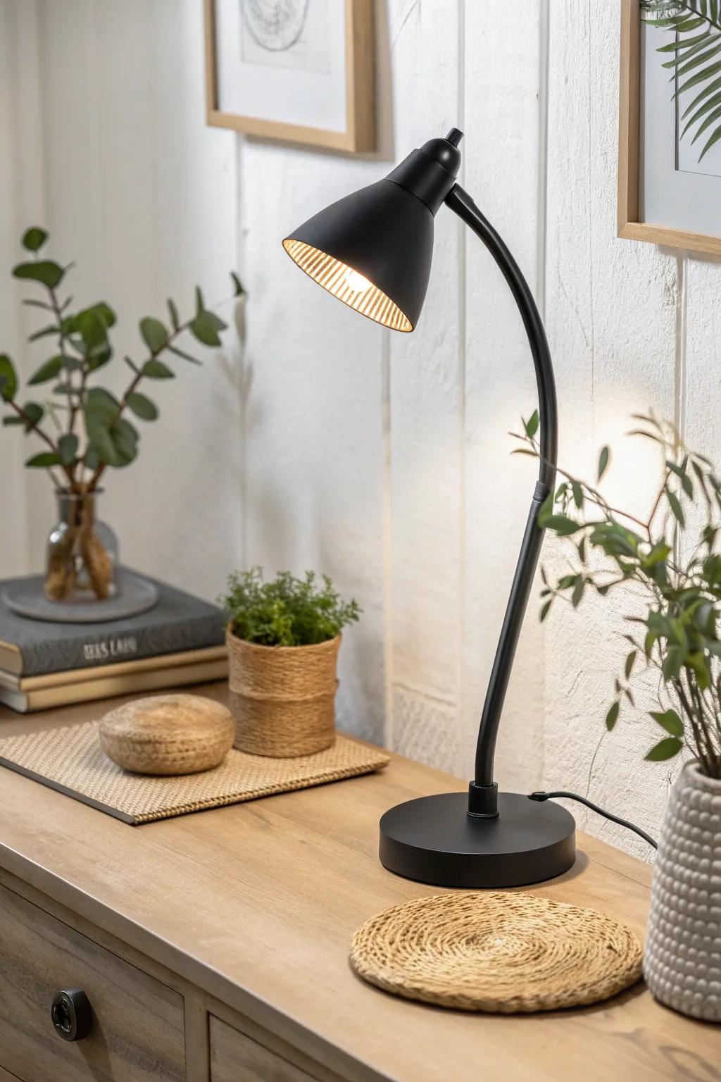Illuminate your creativity with a versatile gooseneck desk lamp, perfect for detailed craft work.