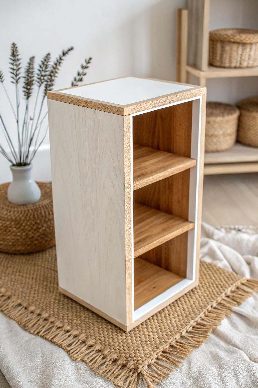 Face trim turns plain plywood shelves into crisp, custom built-ins with a clean, polished edge.