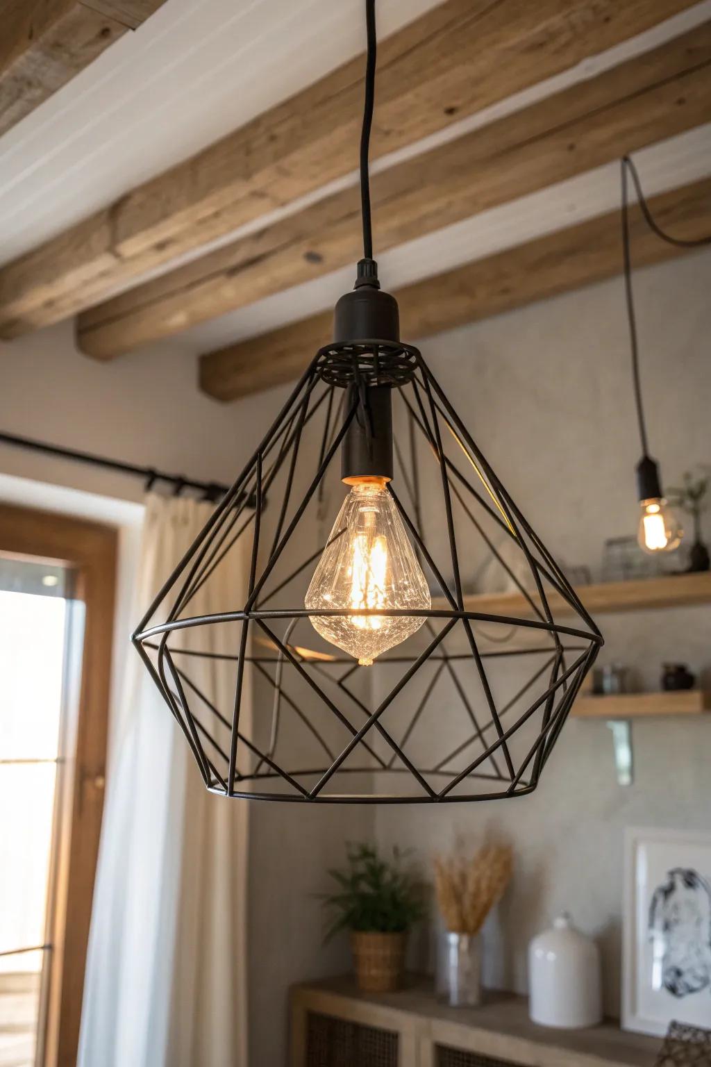 Illuminate your space with a touch of industrial elegance and boho charm.